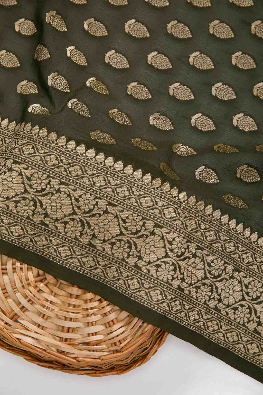 Green Georgette Dress Material