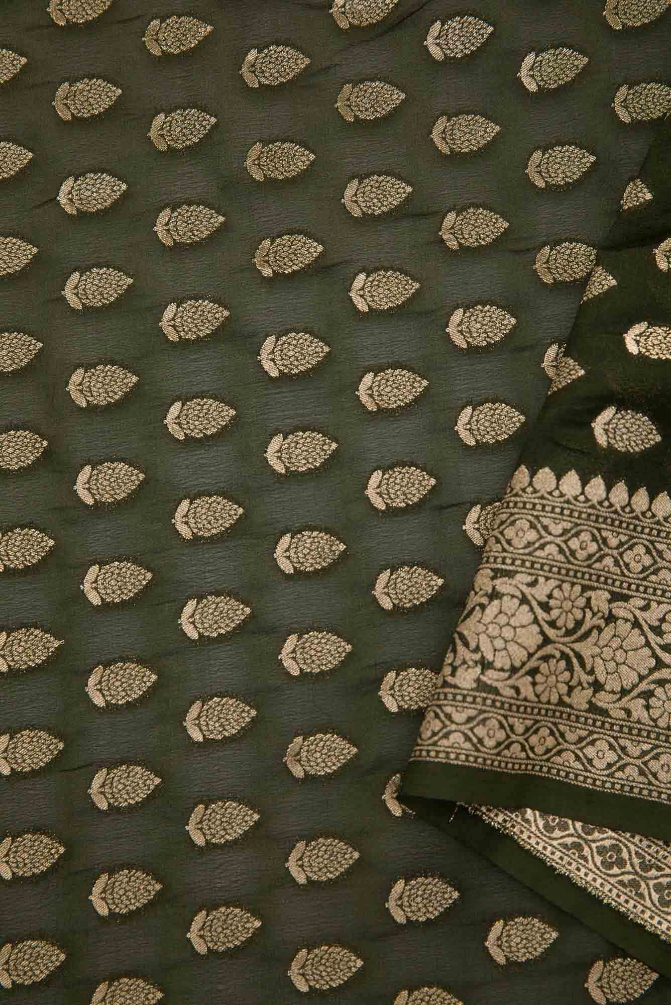 Green Georgette Dress Material