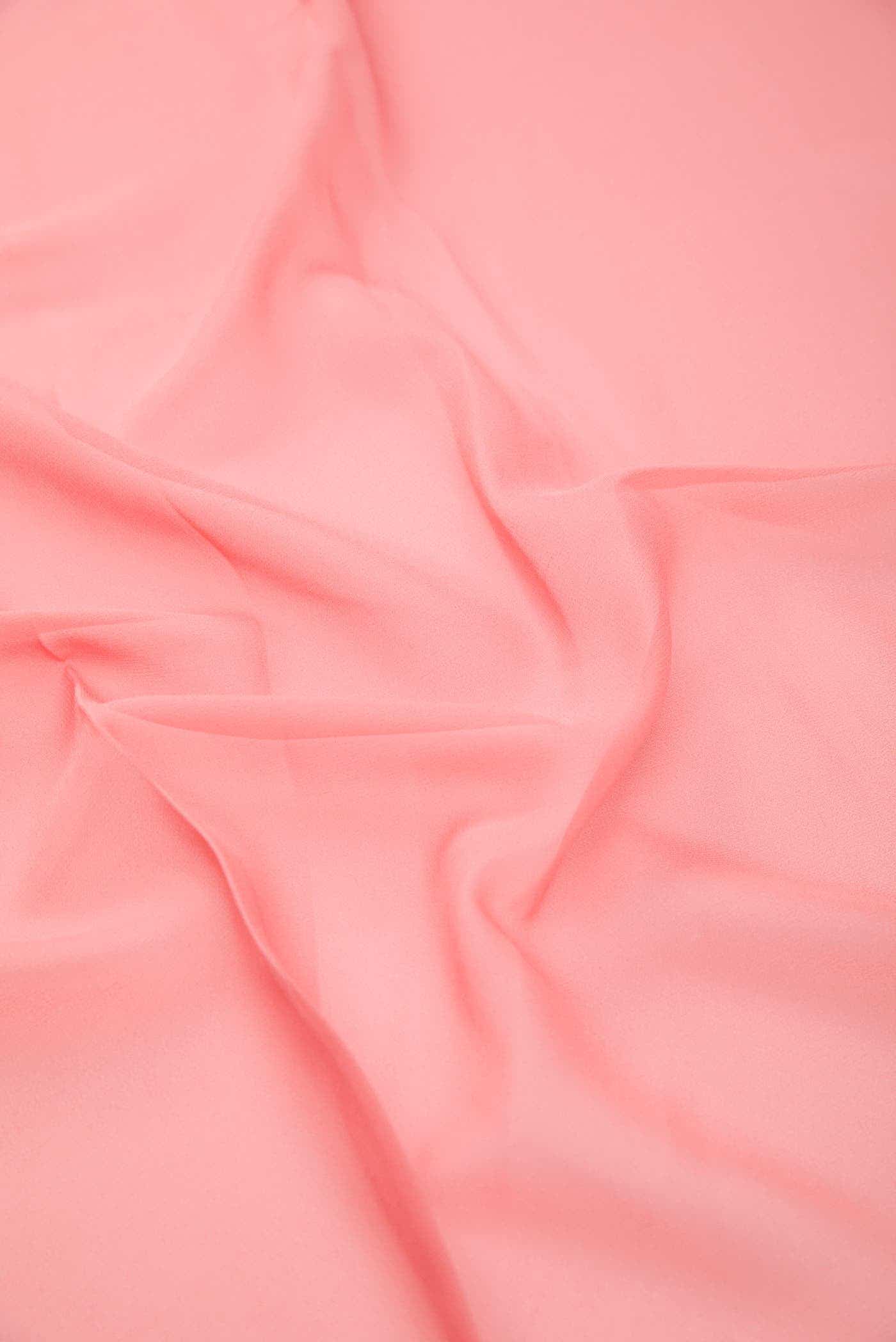 Peach Georgette Dress Material