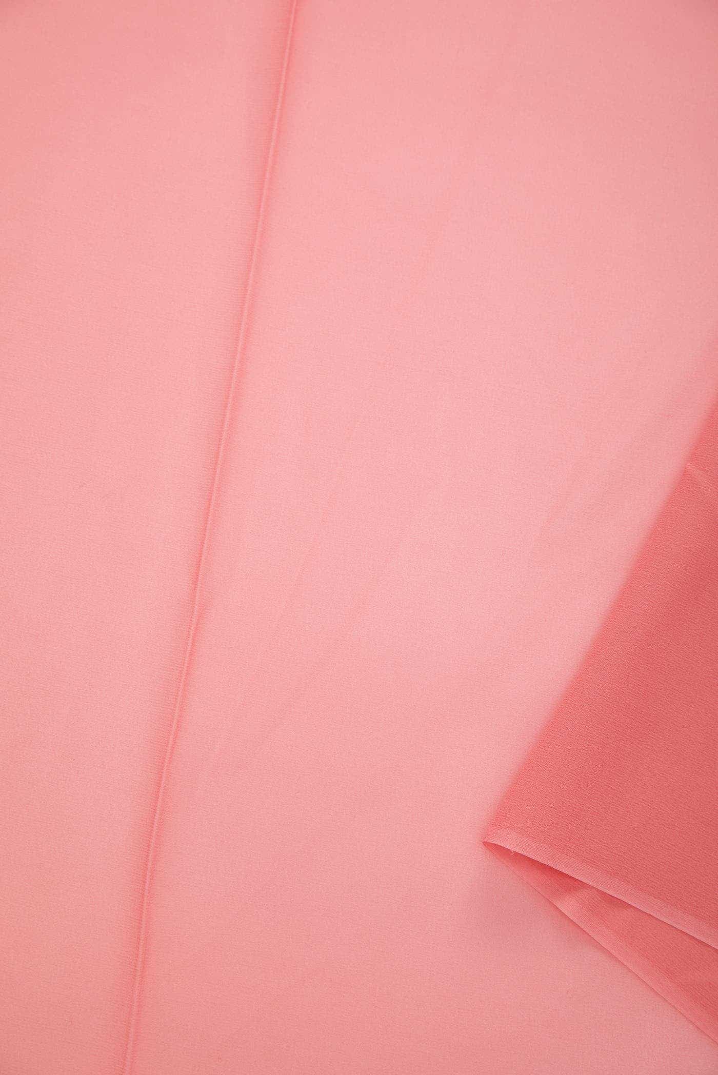 Peach Georgette Dress Material