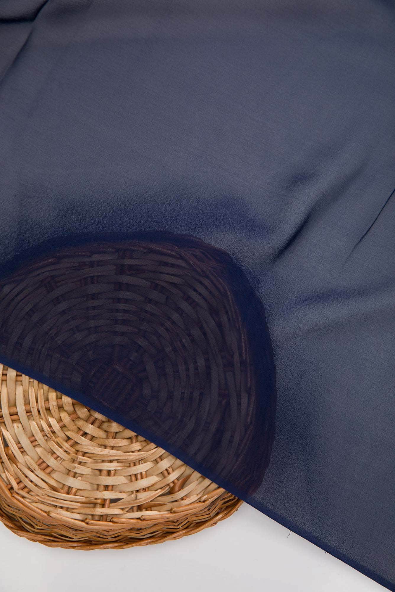 Navy Blue Georgette Dress Material