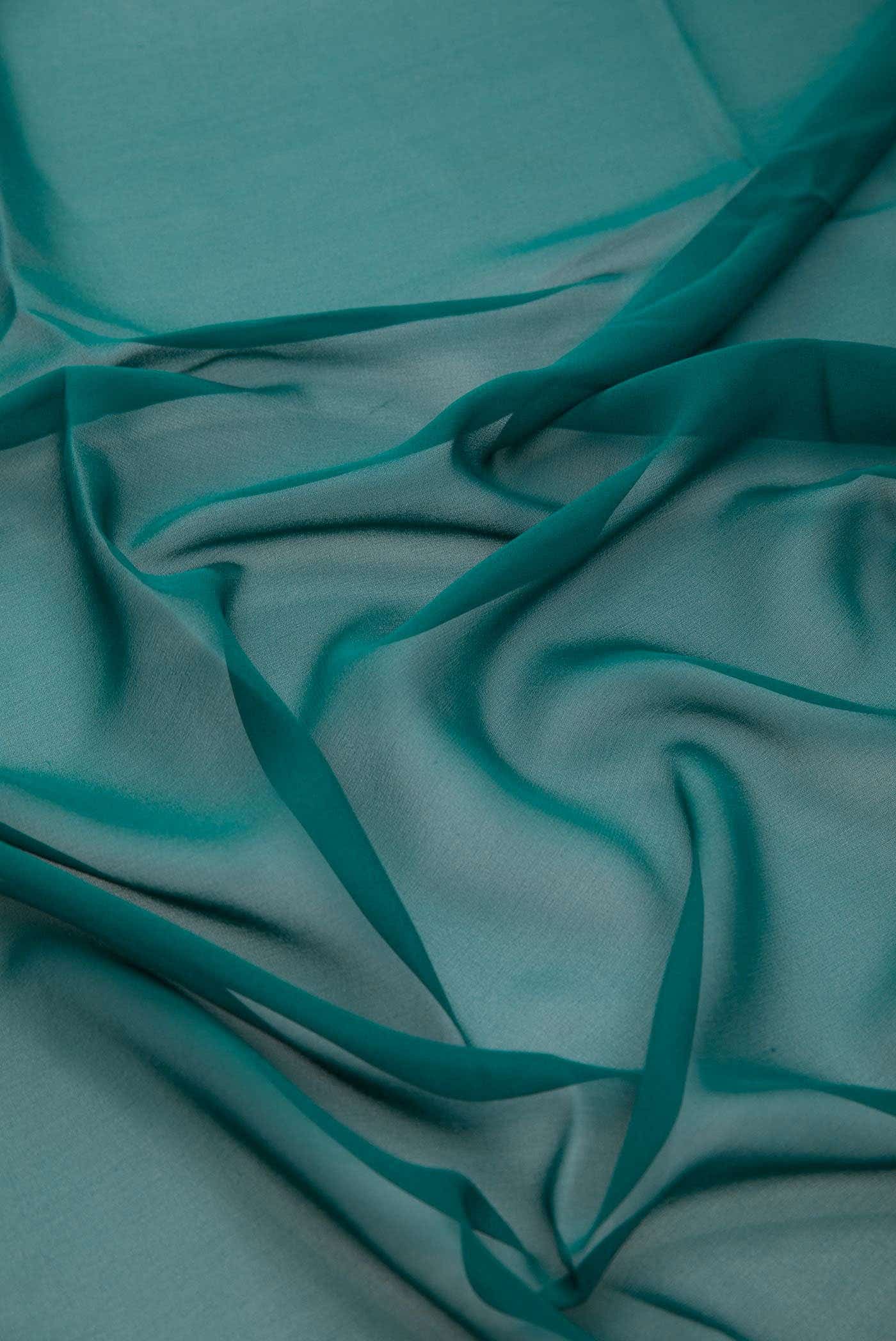 Green Georgette Dress Material