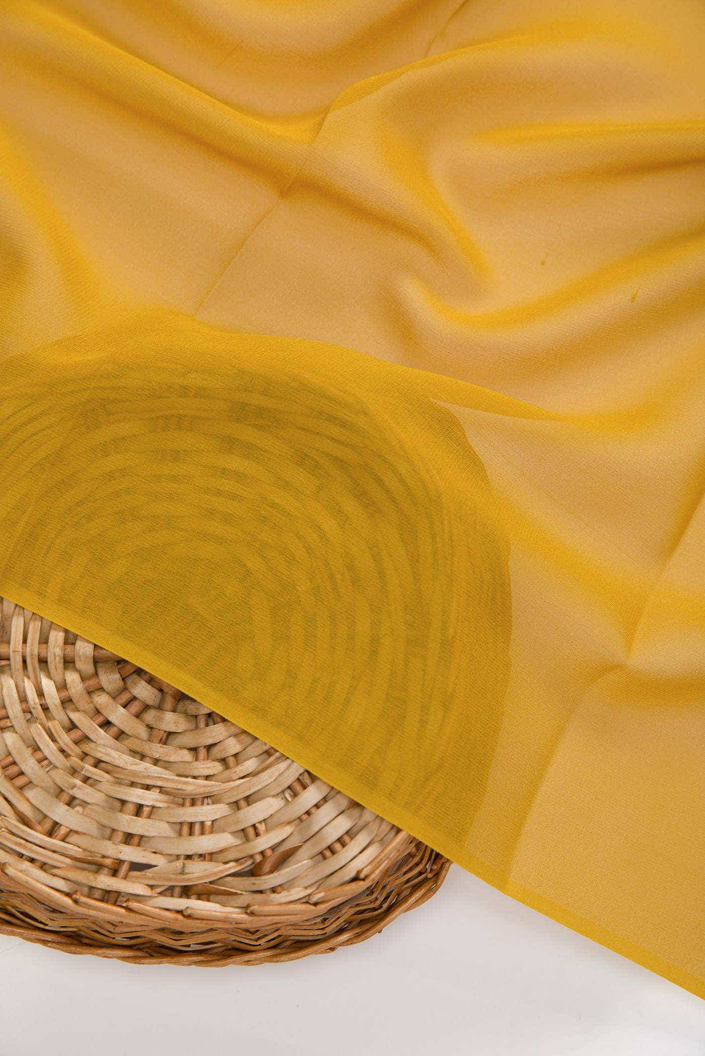 Mustard Georgette Dress Material