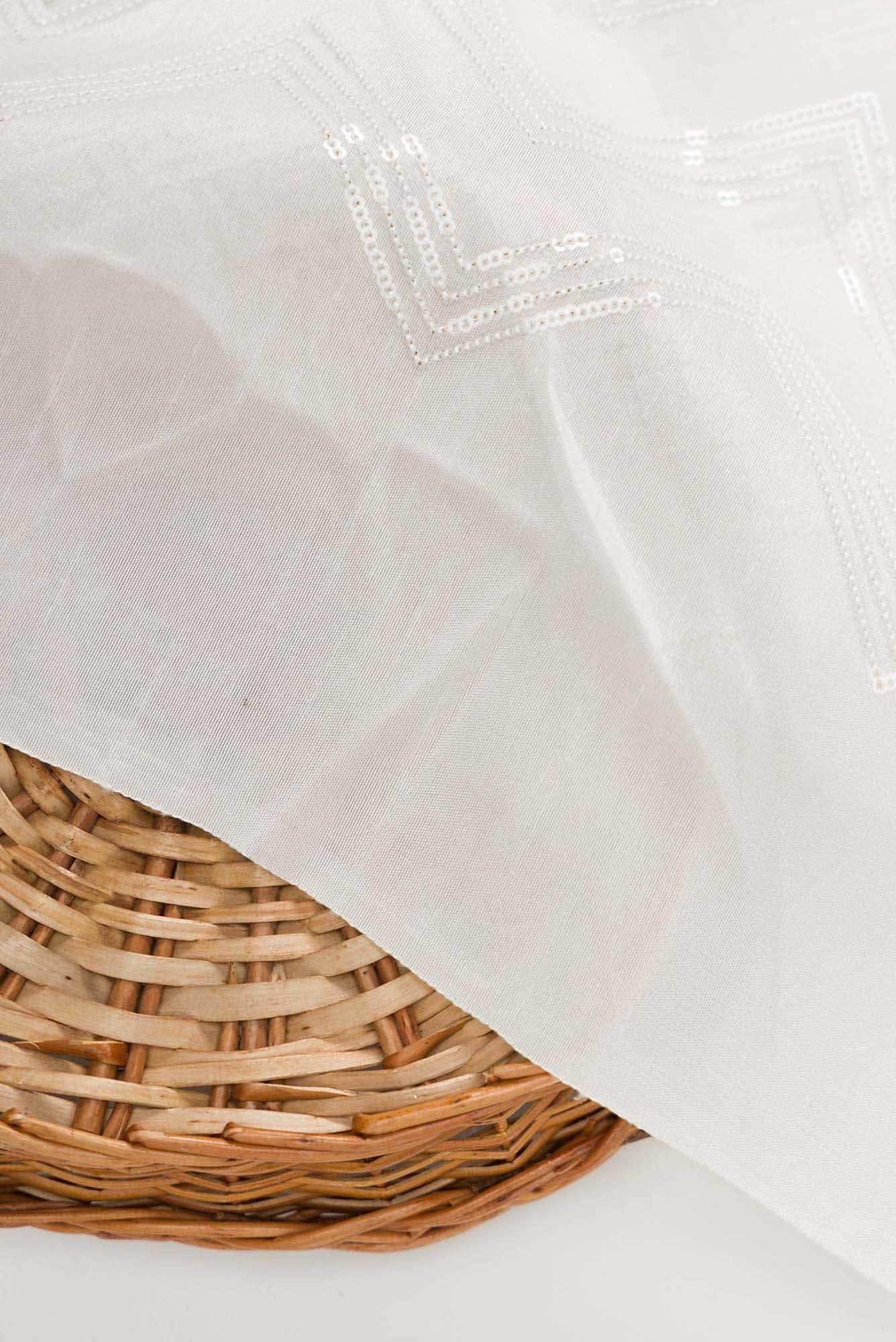 Off White Raw Silk Dress Material