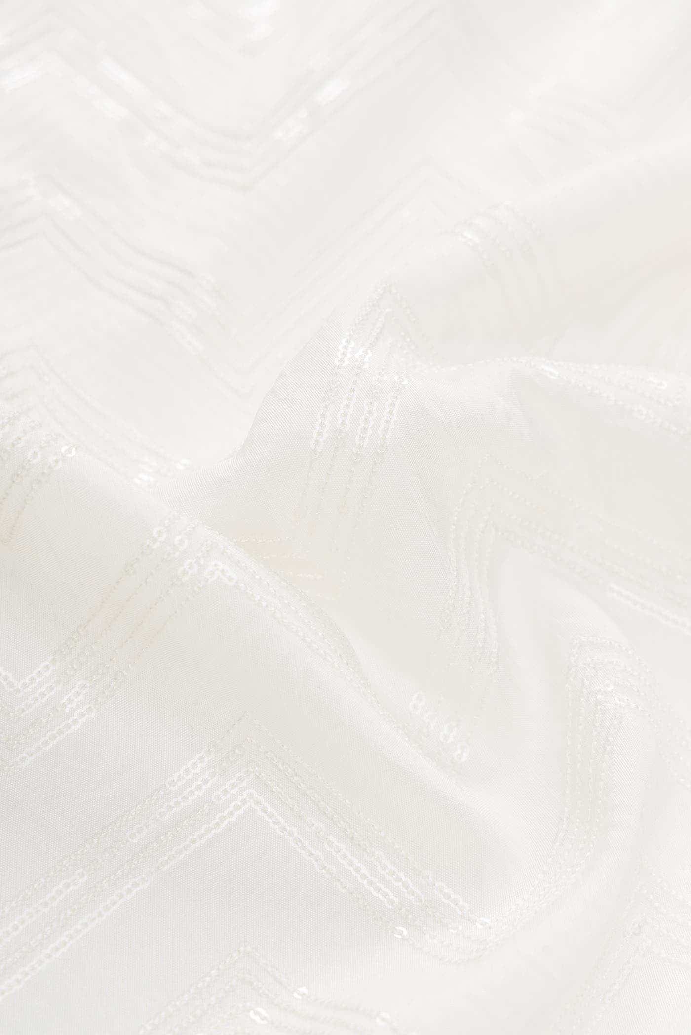 Off White Raw Silk Dress Material