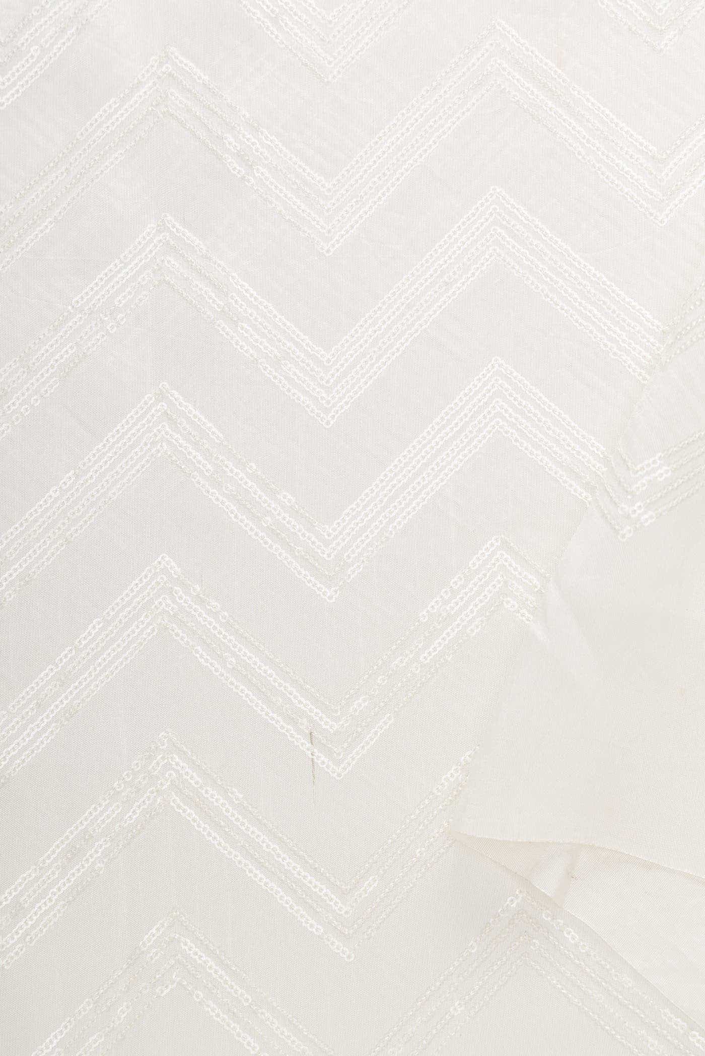 Off White Raw Silk Dress Material