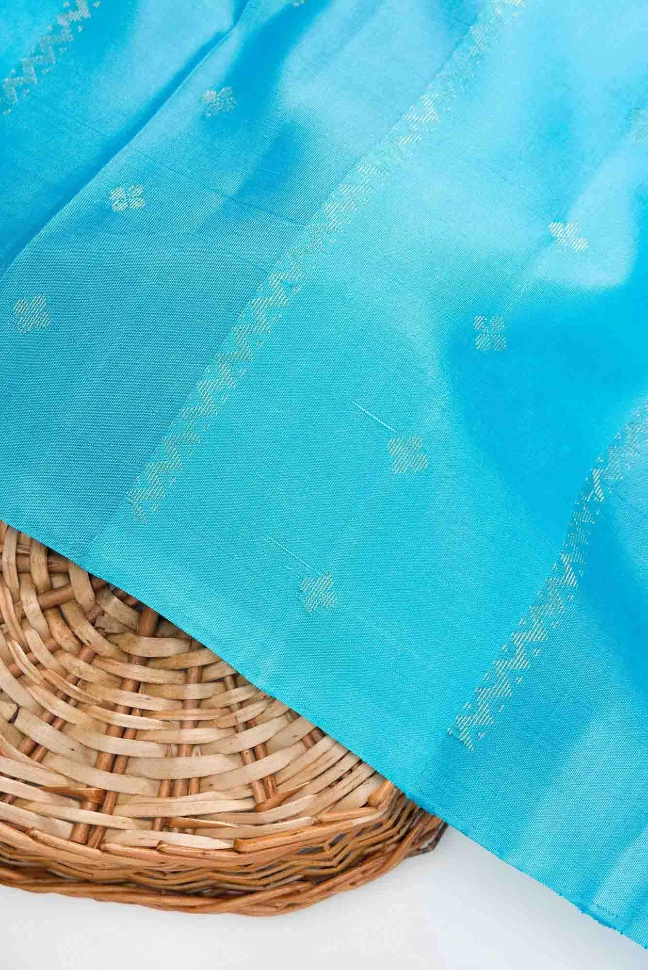 Sky Blue Kanchipuram Silk Dress Material