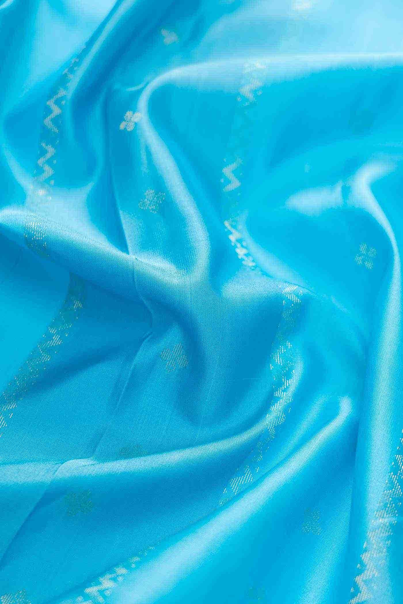 Sky Blue Kanchipuram Silk Dress Material