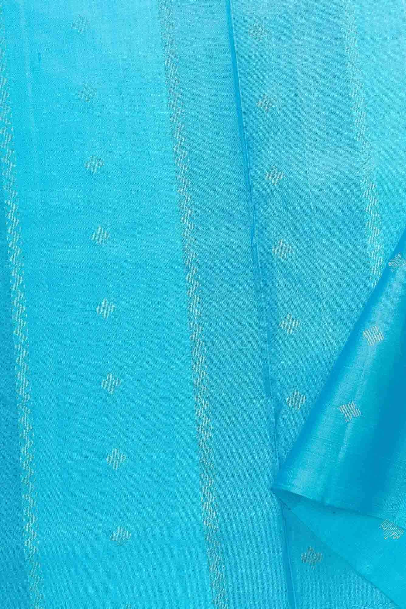 Sky Blue Kanchipuram Silk Dress Material