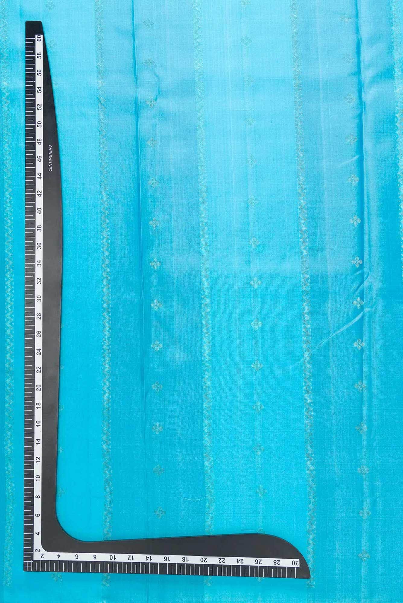 Sky Blue Kanchipuram Silk Dress Material