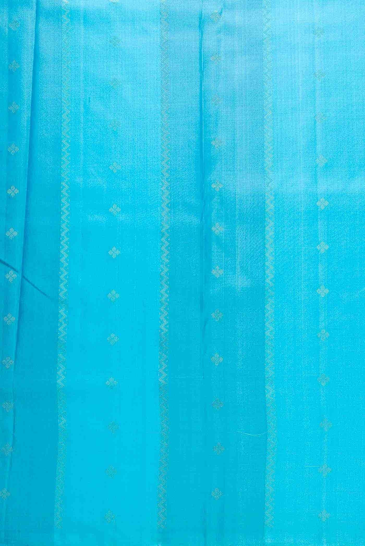 Sky Blue Kanchipuram Silk Dress Material