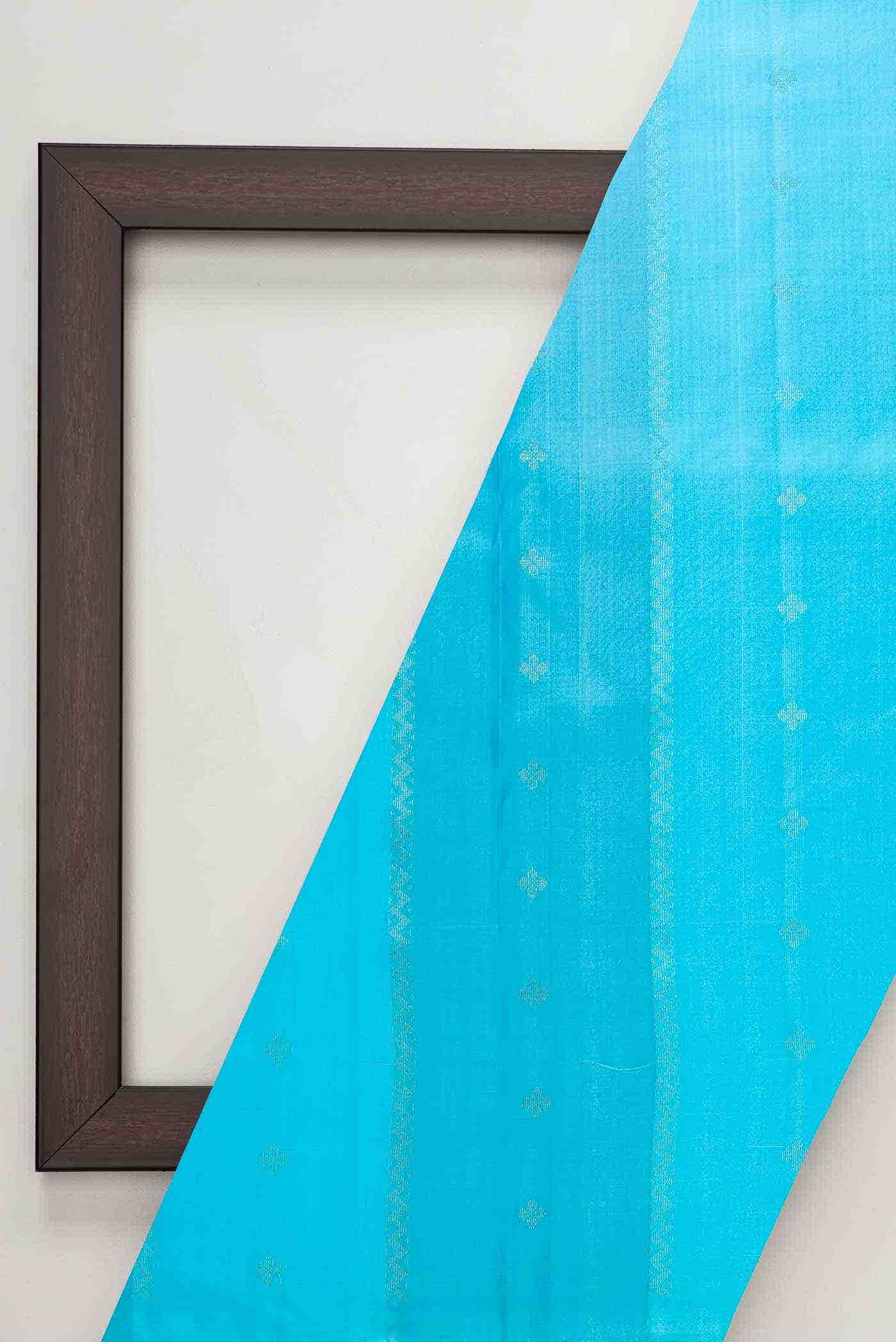 Sky Blue Kanchipuram Silk Dress Material