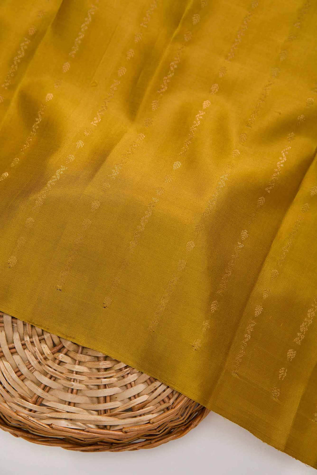 Mehandi Green Kanchipuram Silk Dress Material