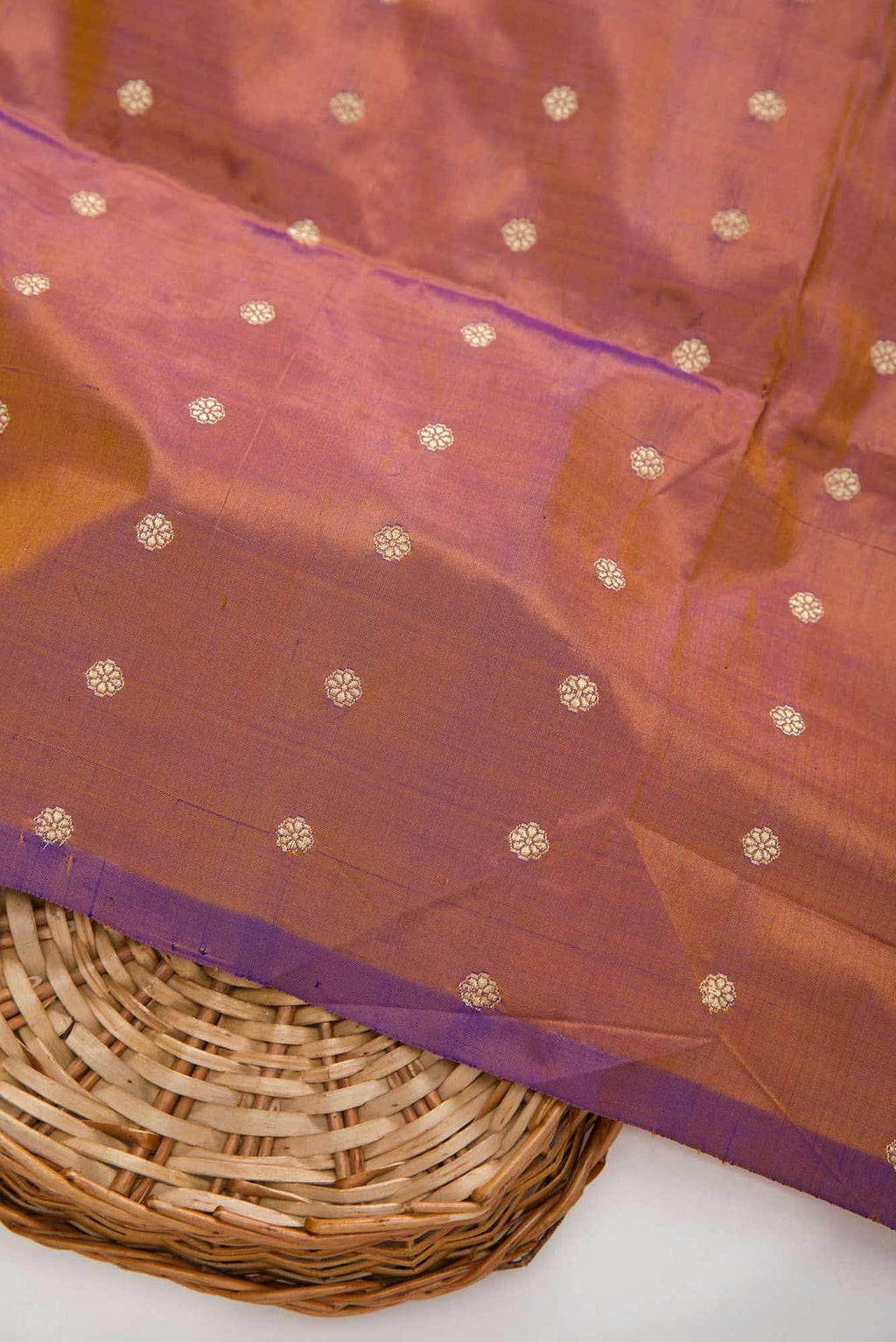 Brown Kanchipuram Silk Dress Material