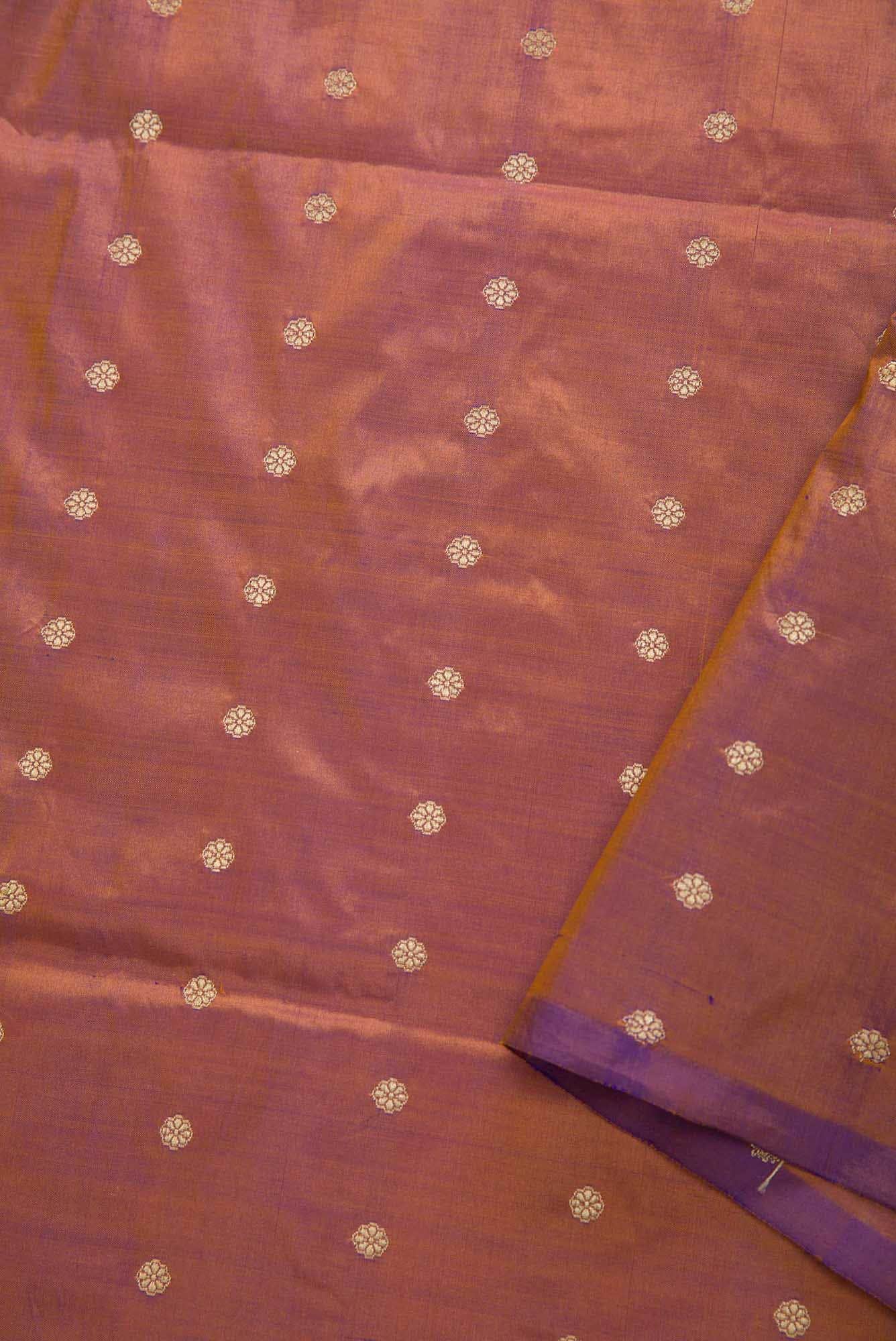 Brown Kanchipuram Silk Dress Material