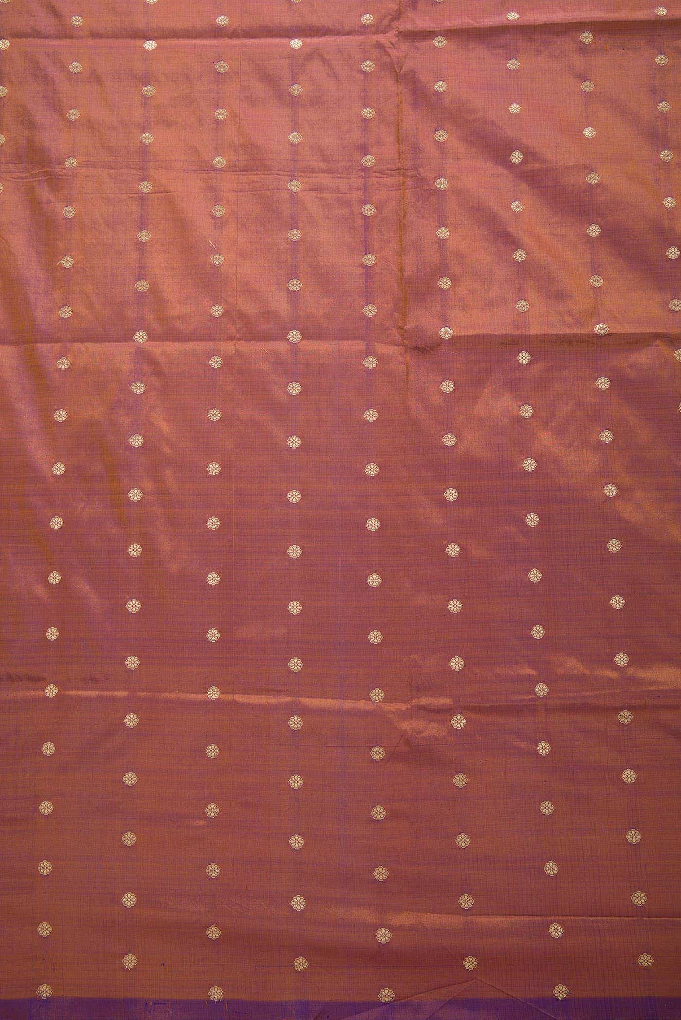 Brown Kanchipuram Silk Dress Material