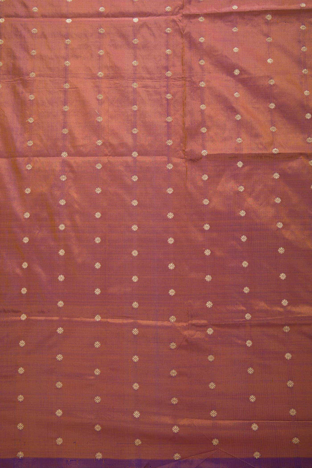 Brown Kanchipuram Silk Dress Material