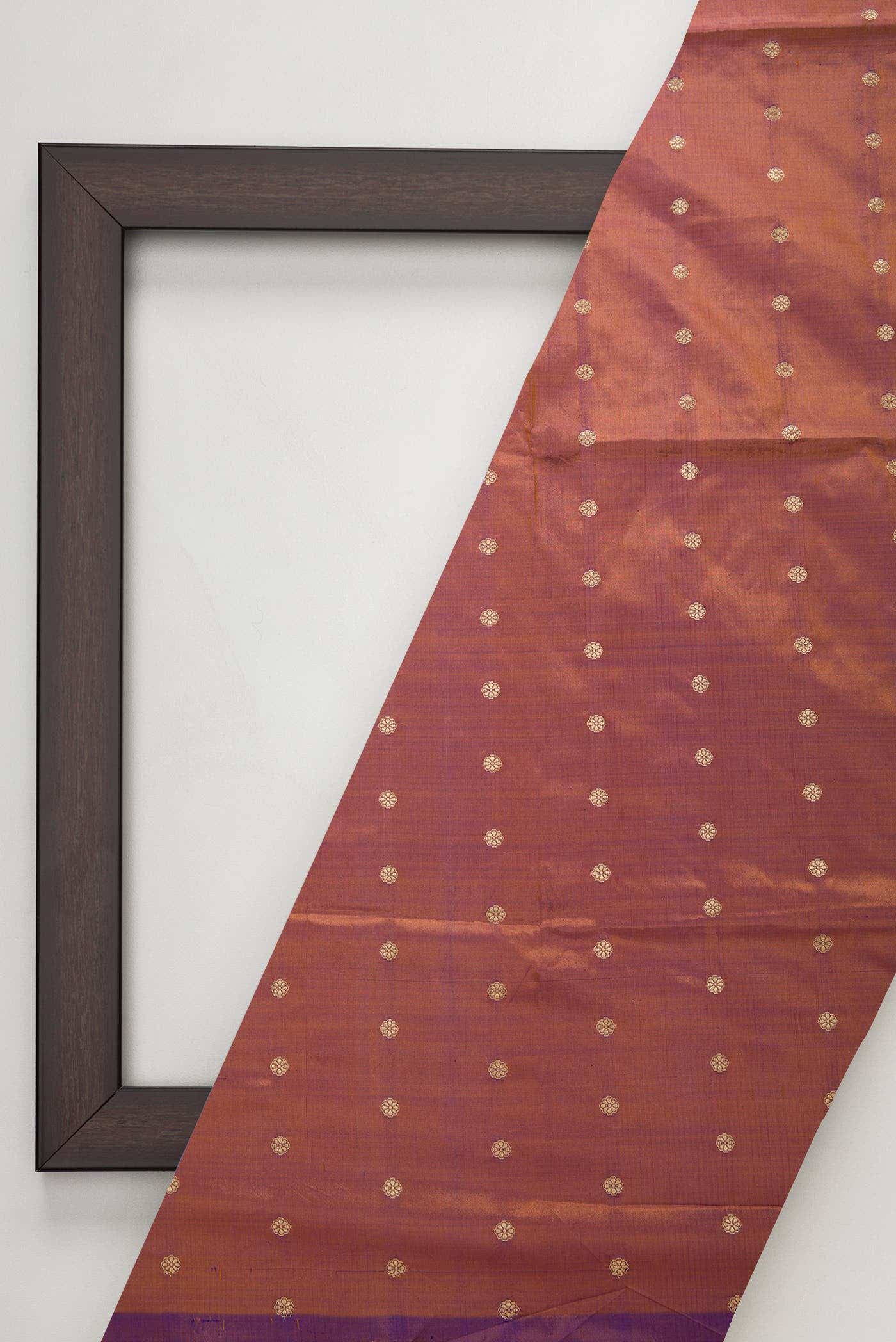 Brown Kanchipuram Silk Dress Material