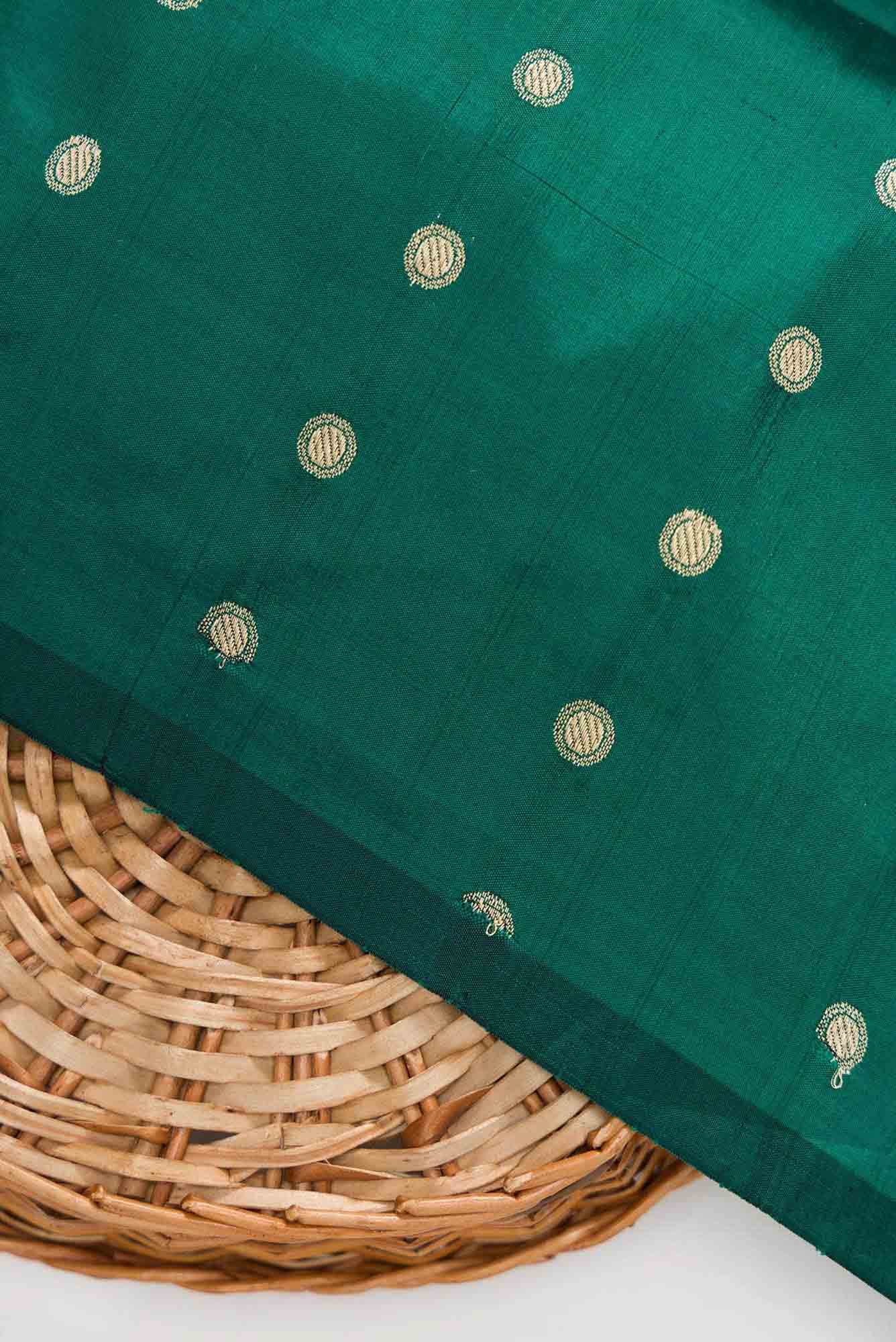 Green Kanchipuram Silk Dress Material