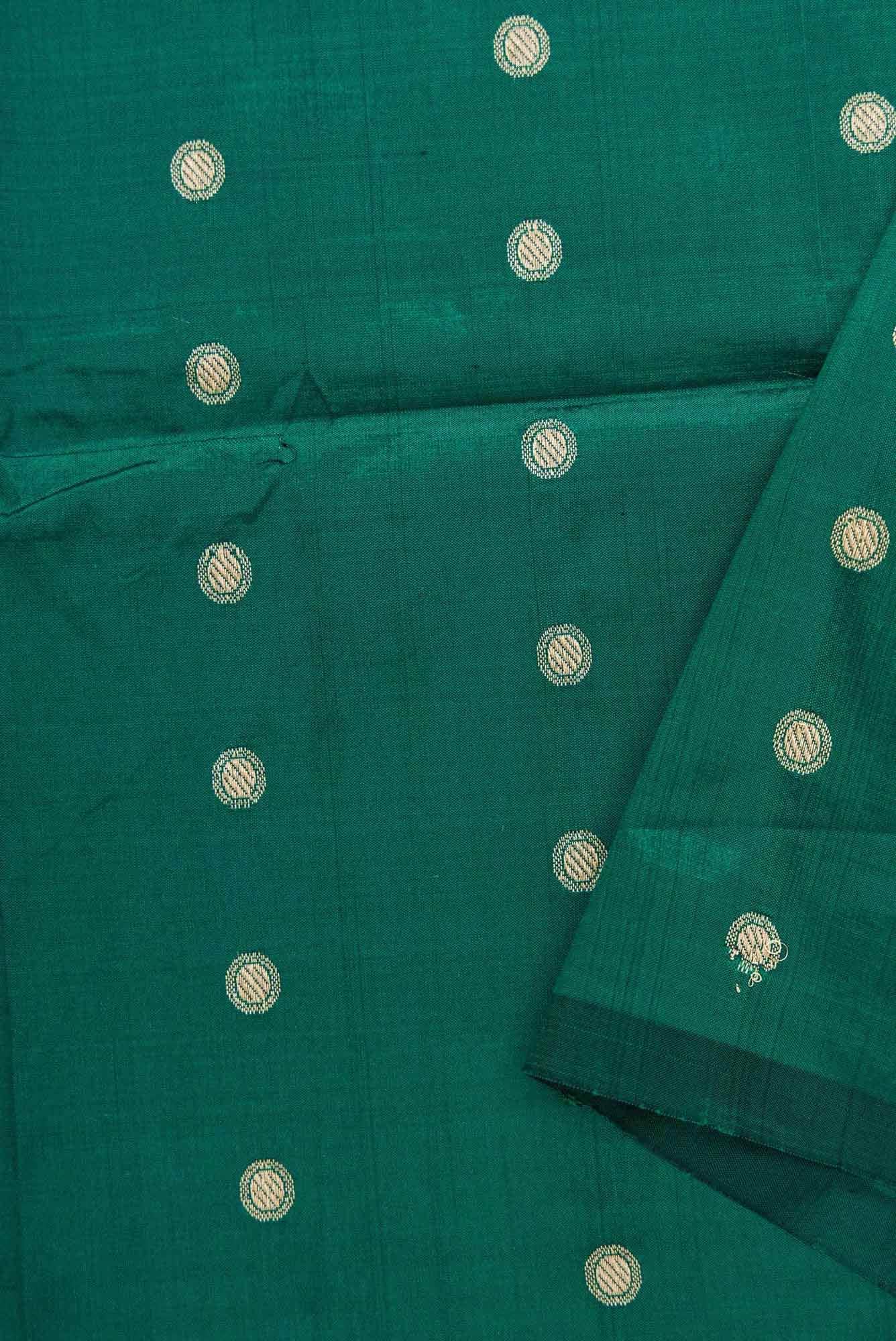 Green Kanchipuram Silk Dress Material