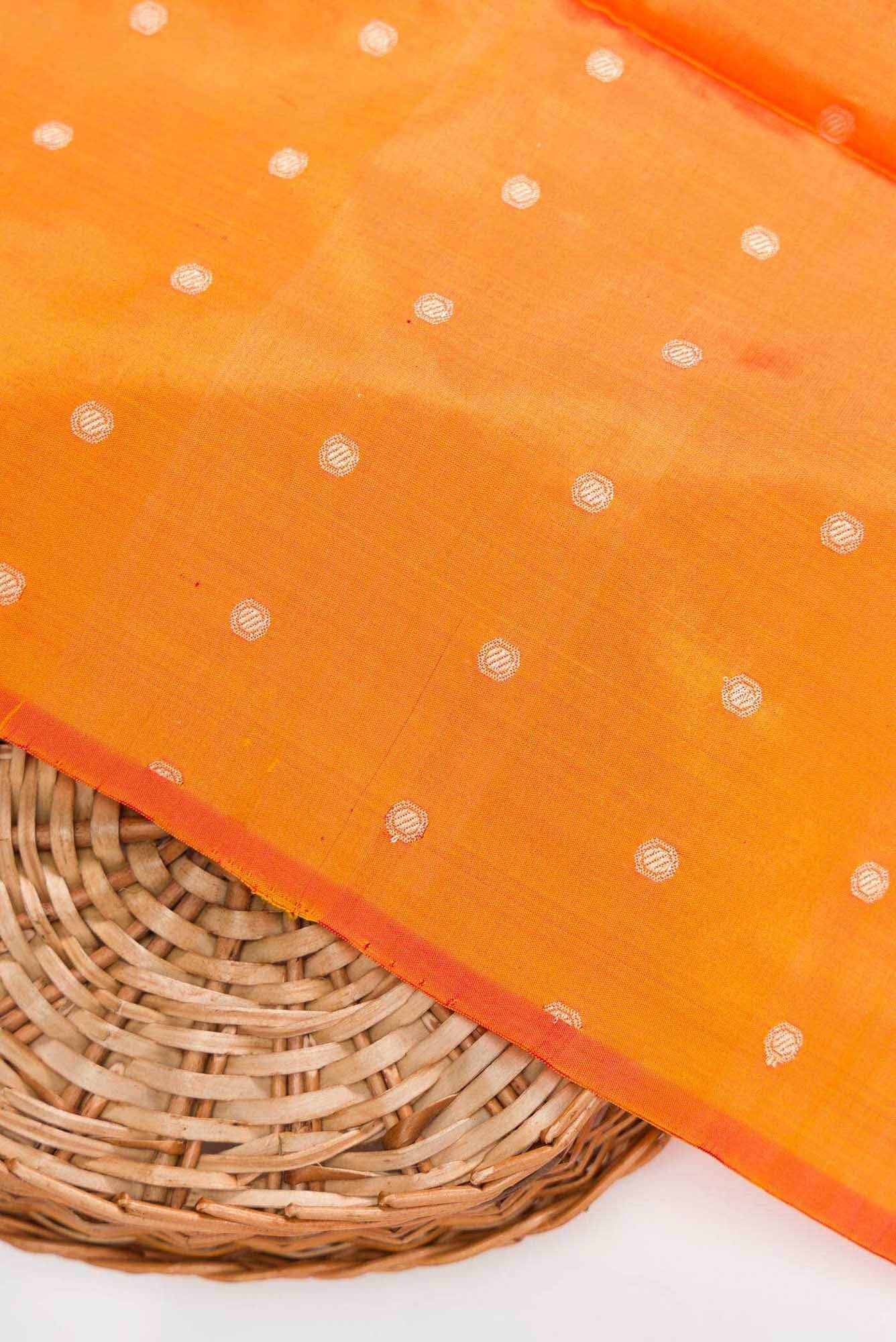 Mustard Kanchipuram Silk Dress Material