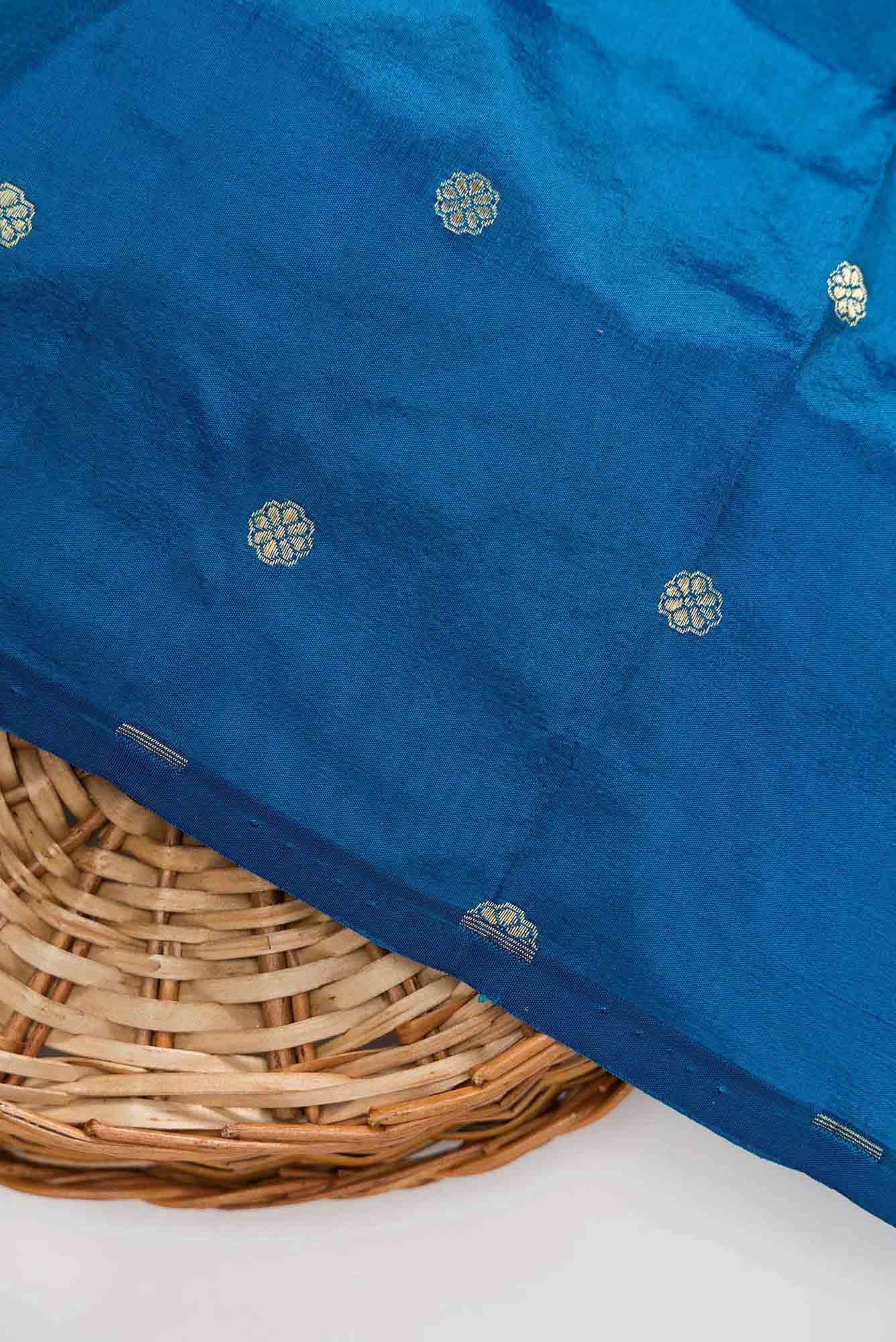Royal Blue Kanchipuram Silk Dress Material