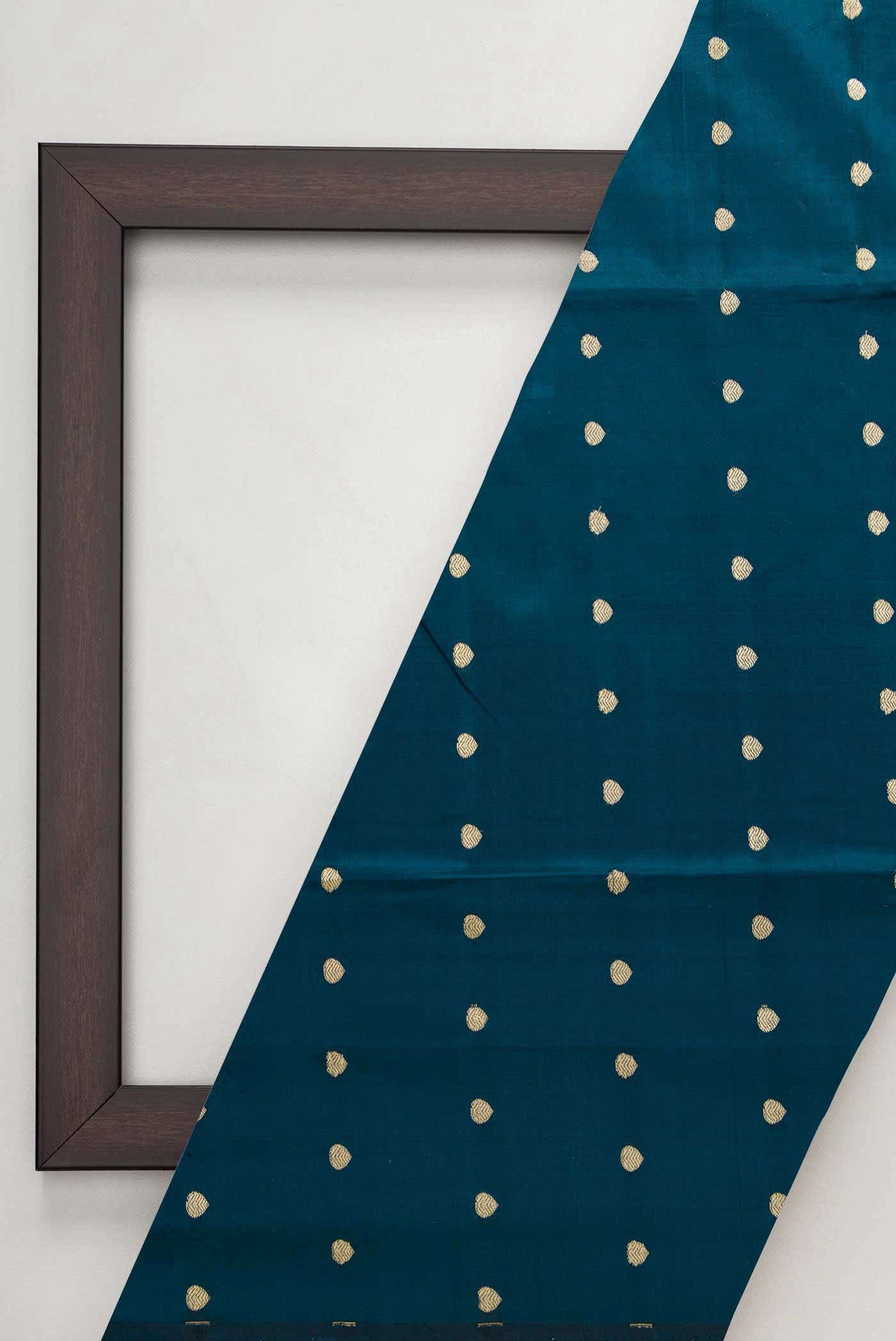 Peacock Blue Kanchipuram Silk Dress Material