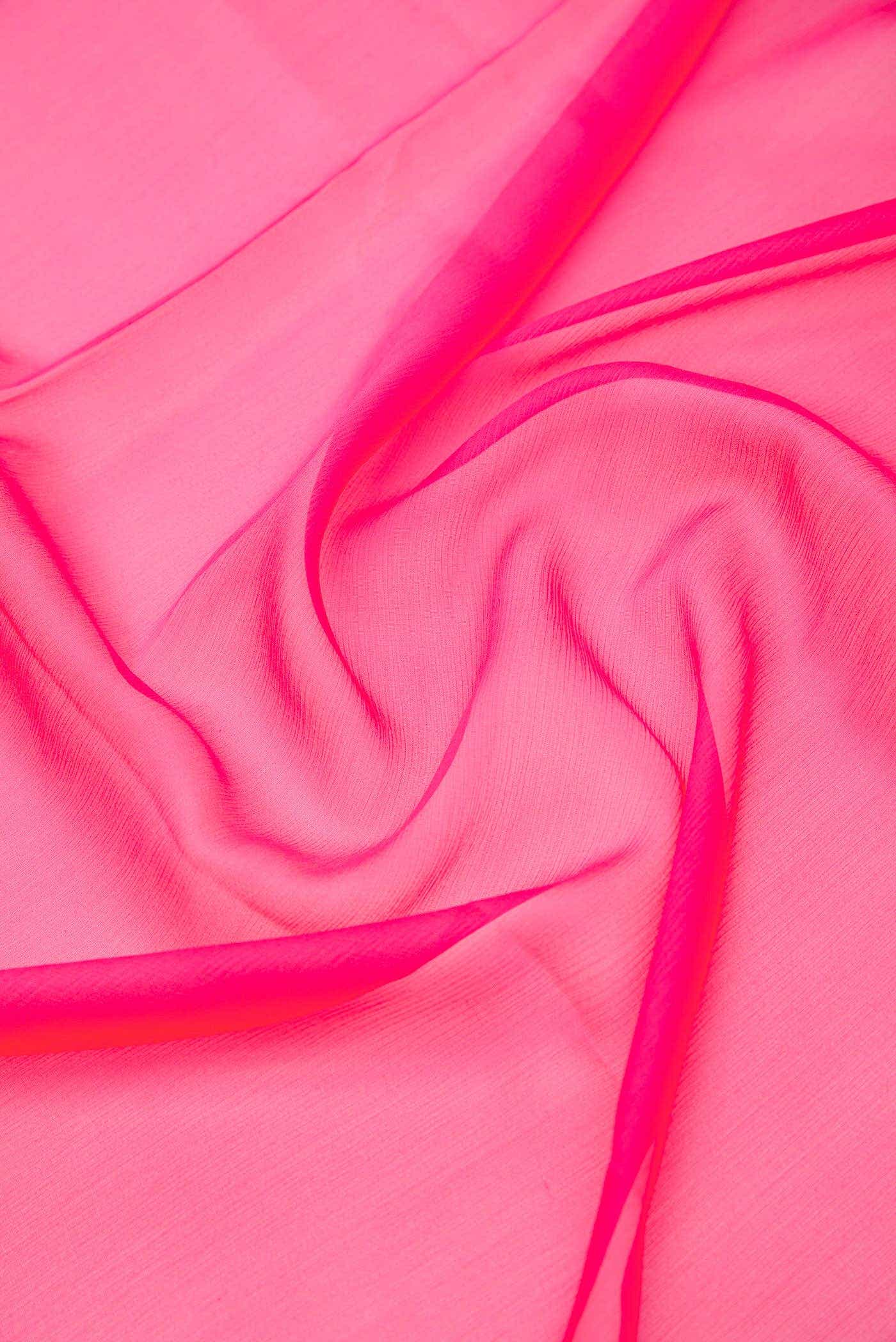 Pink Chiffon Dress Material