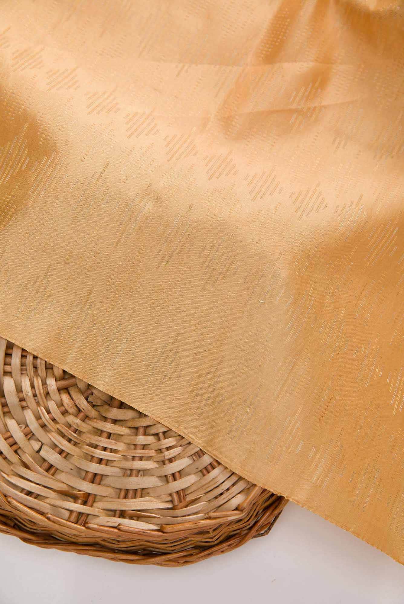 Gold Kanchipuram Silk Dress Material