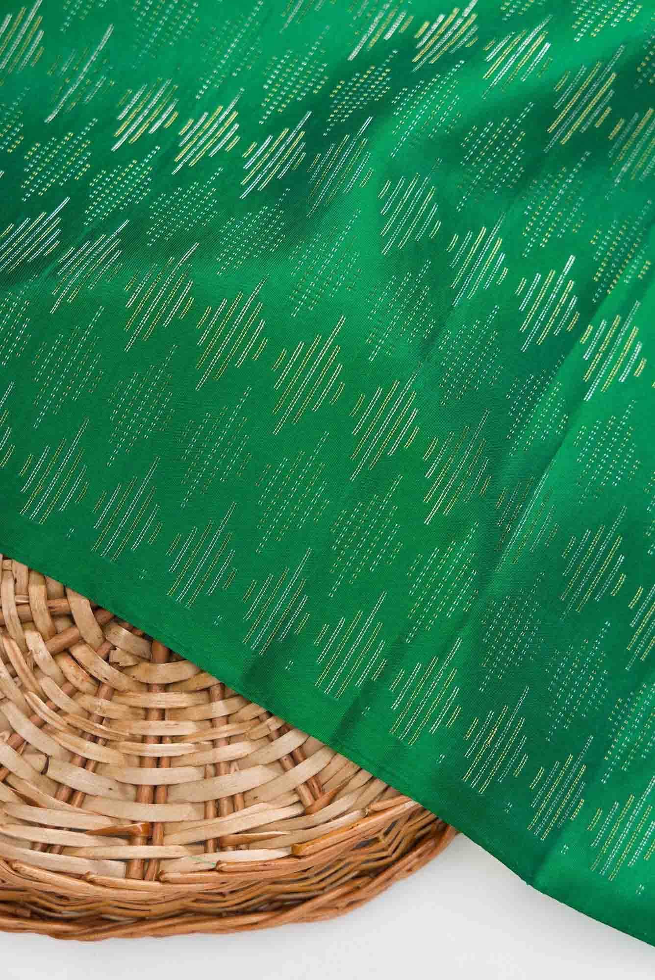 Green Kanchipuram Silk Dress Material