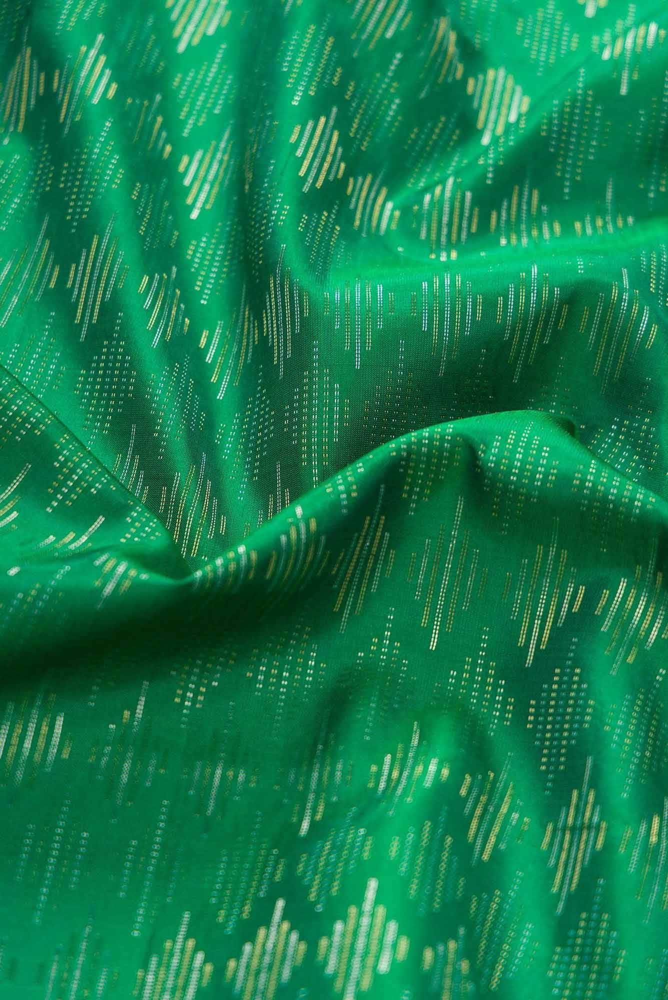 Green Kanchipuram Silk Dress Material