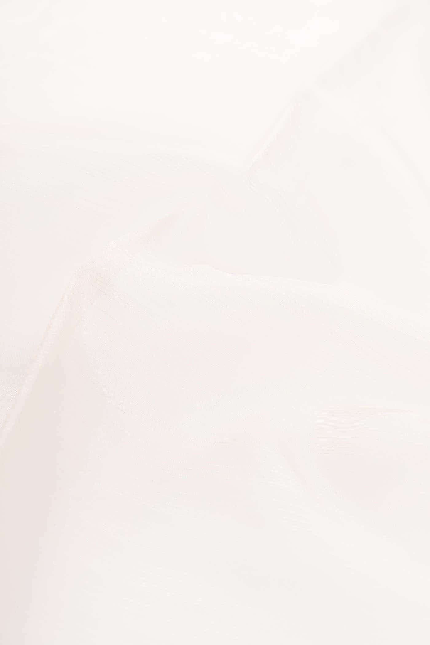 Off White Kora Silk Dress Material