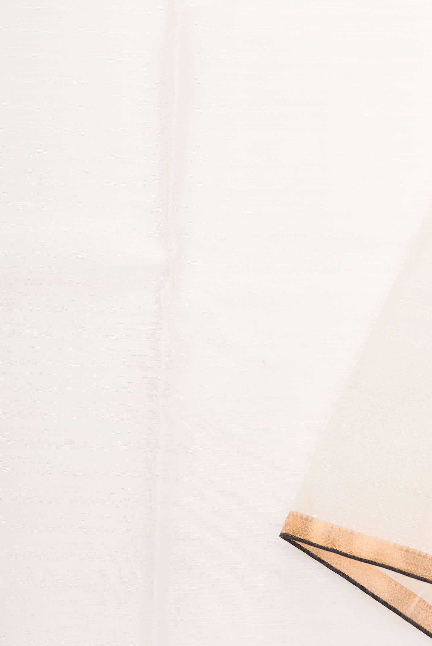 Off White Kora Silk Dress Material