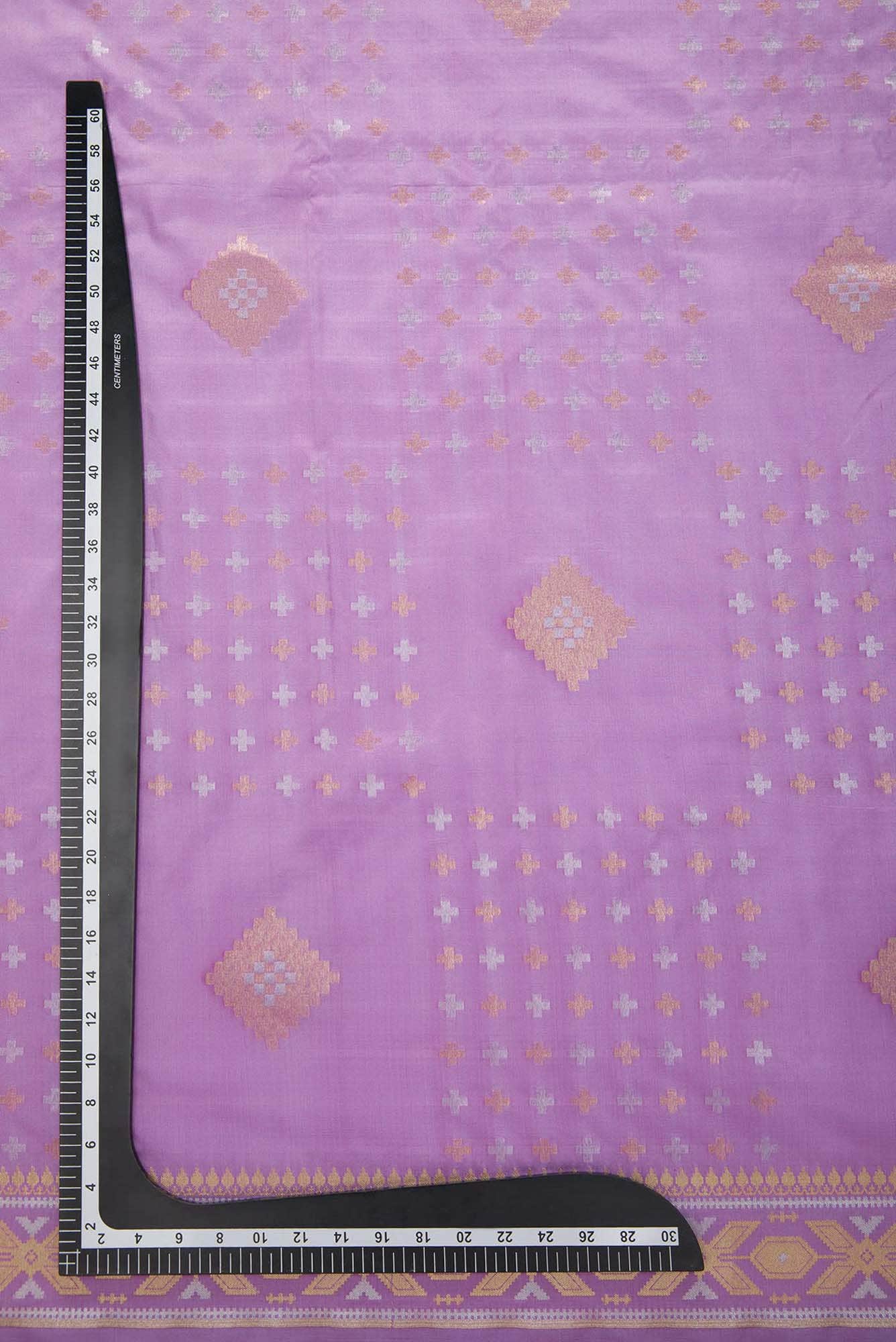 Lavender Banarasi Silk Dress Material