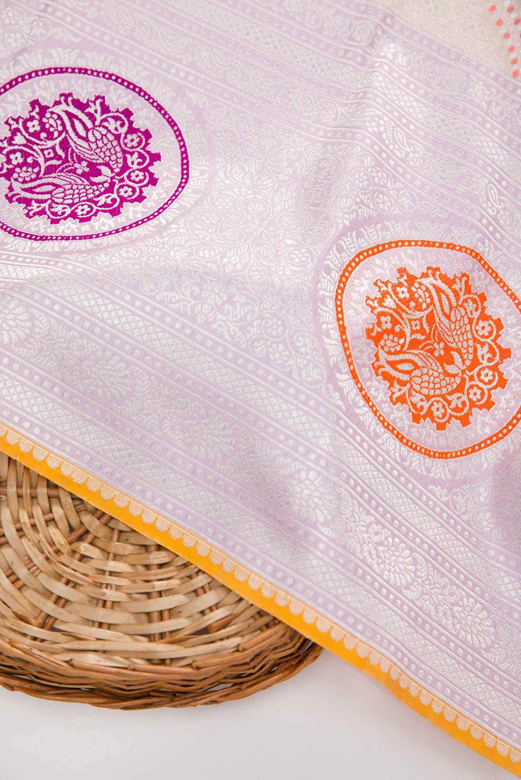 Sandal Banarasi Silk Dress Material