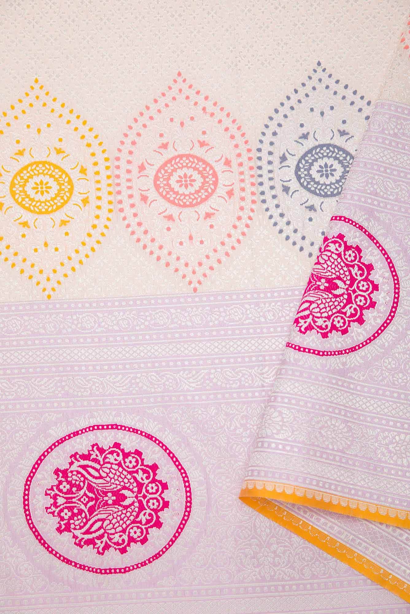 Sandal Banarasi Silk Dress Material