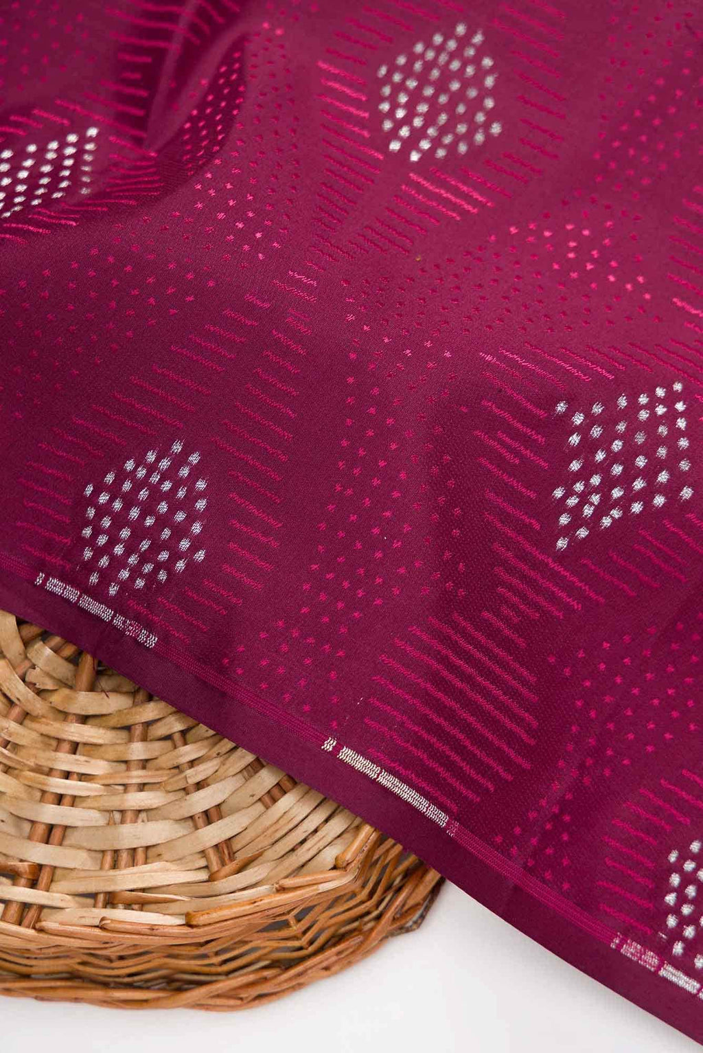 Maroon Banarasi Silk Dress Material