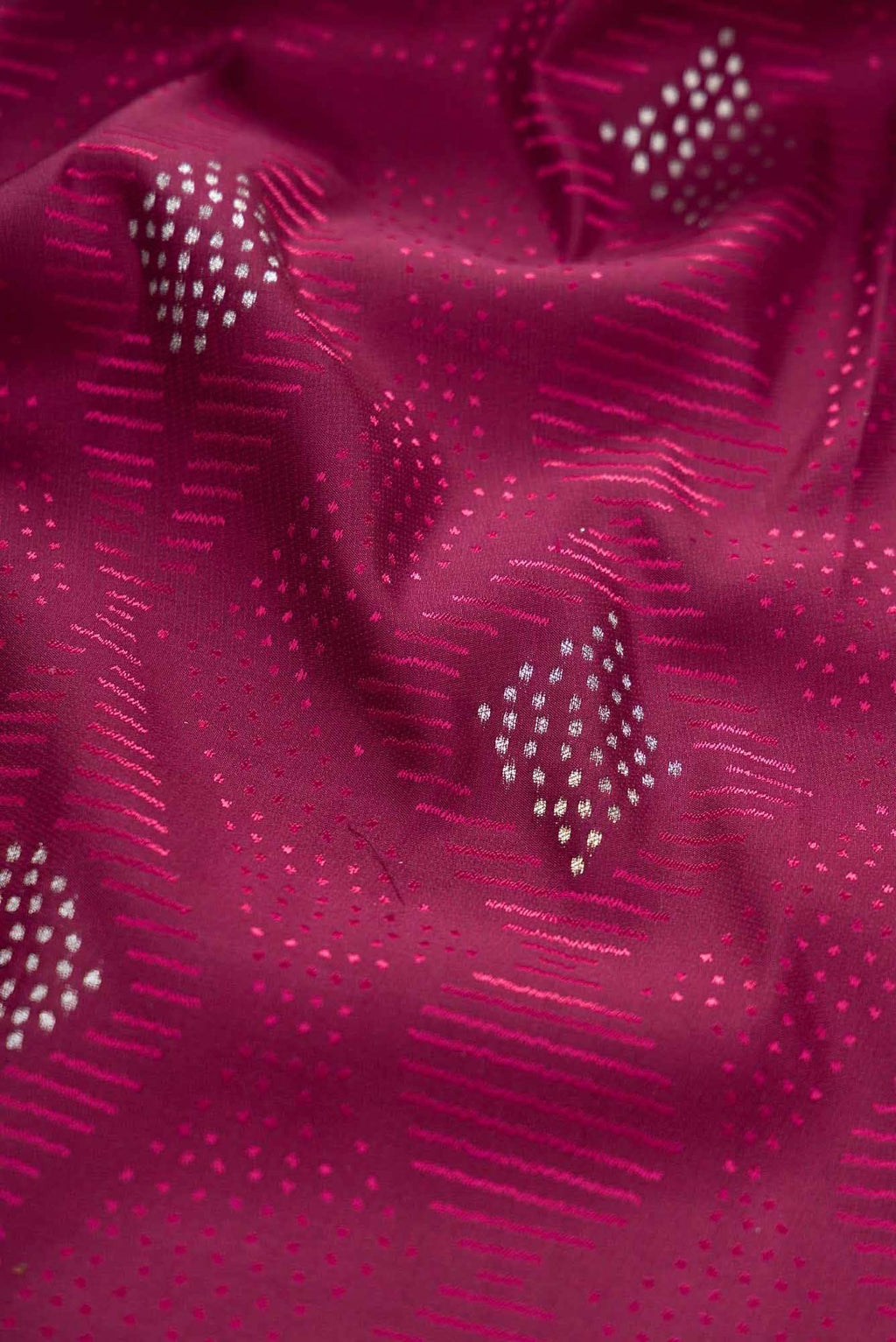 Maroon Banarasi Silk Dress Material