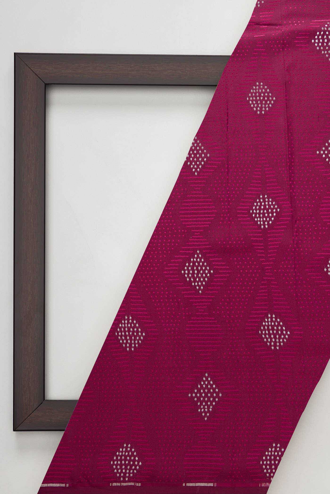 Maroon Banarasi Silk Dress Material