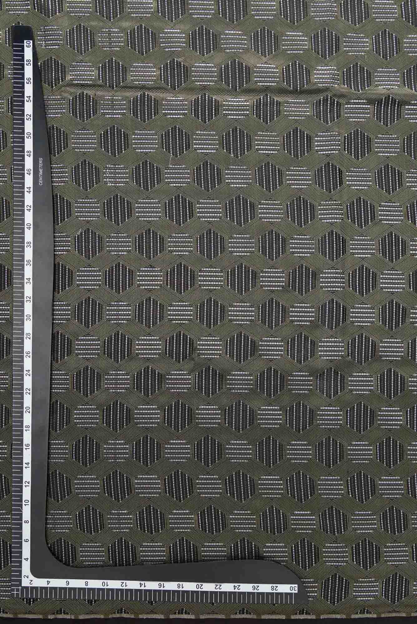 Black Banarasi Silk Dress Material