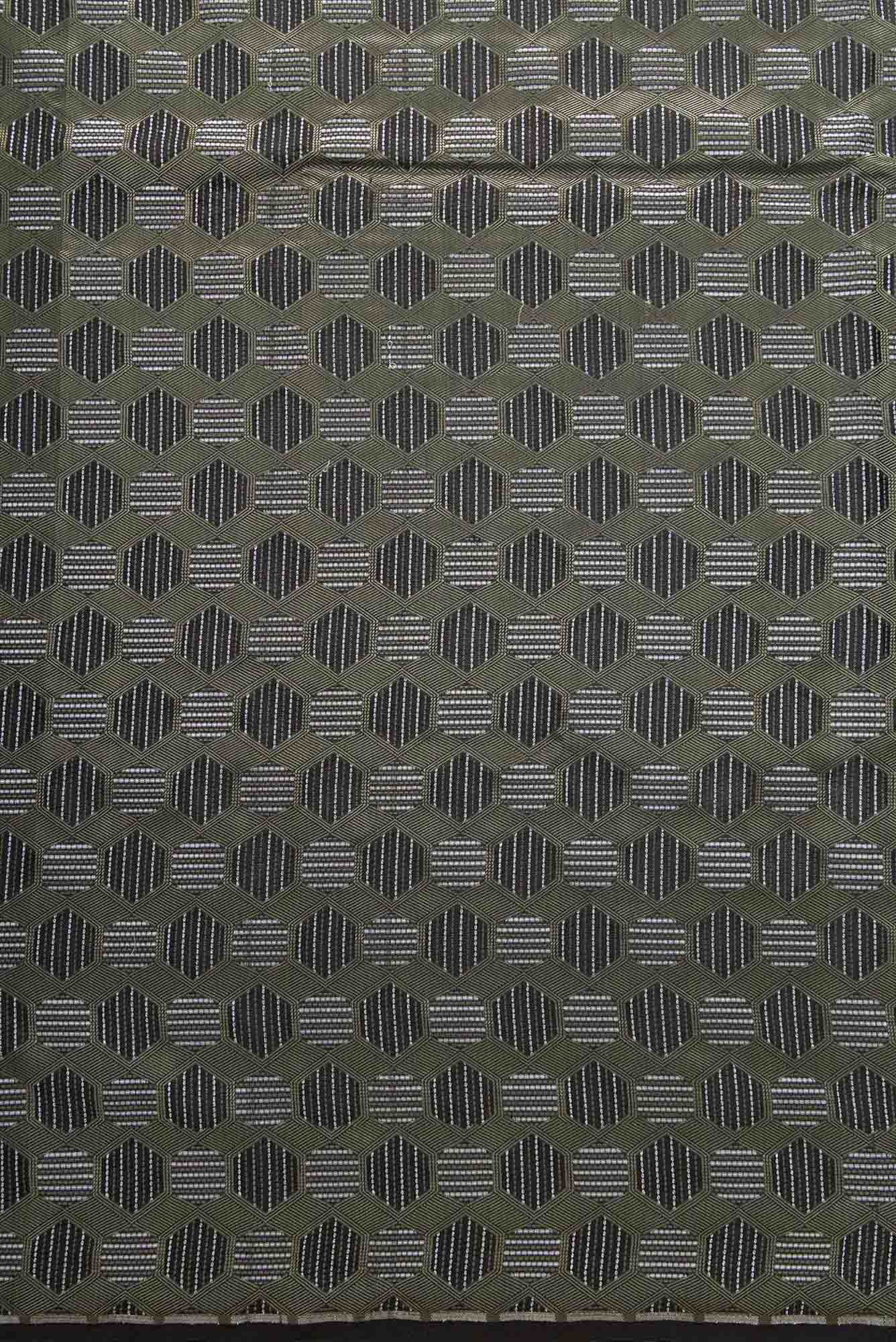 Black Banarasi Silk Dress Material