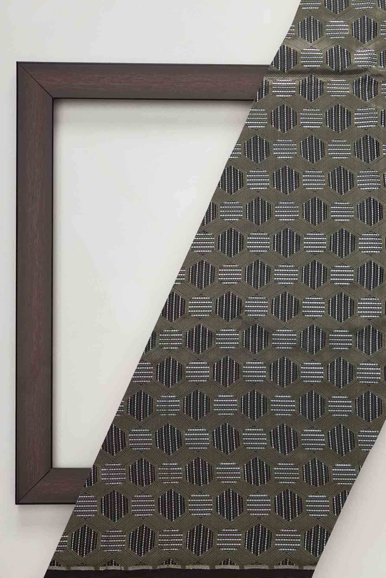 Black Banarasi Silk Dress Material