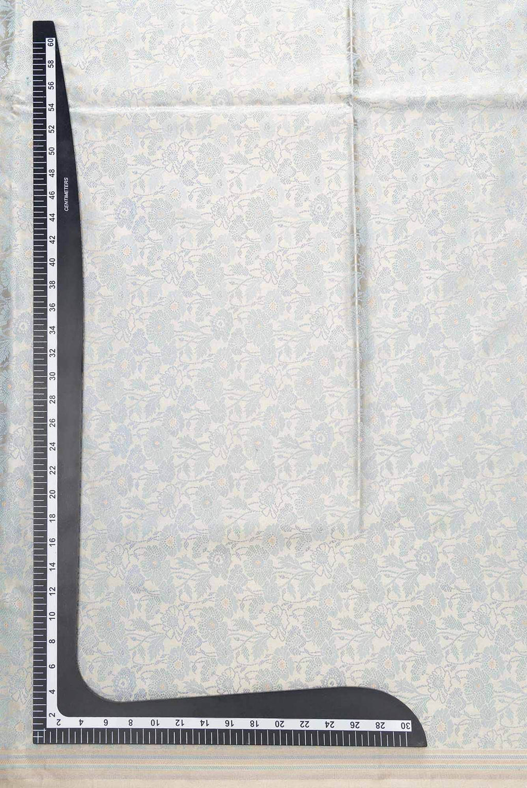 Grey Banarasi Silk Dress Material