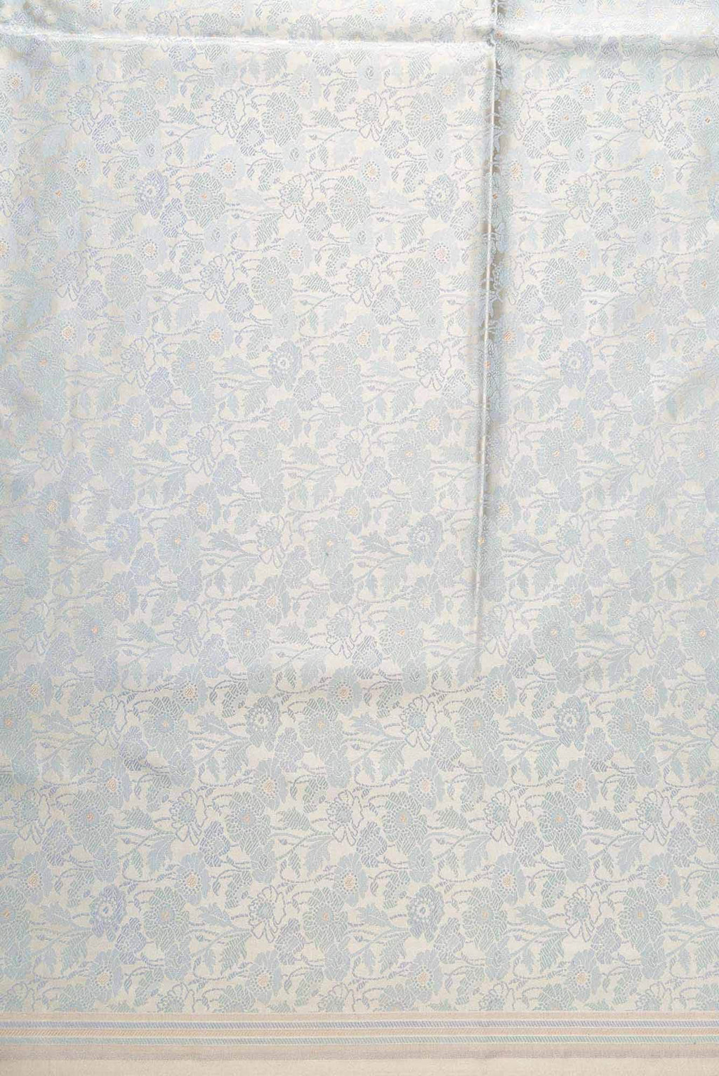 Grey Banarasi Silk Dress Material