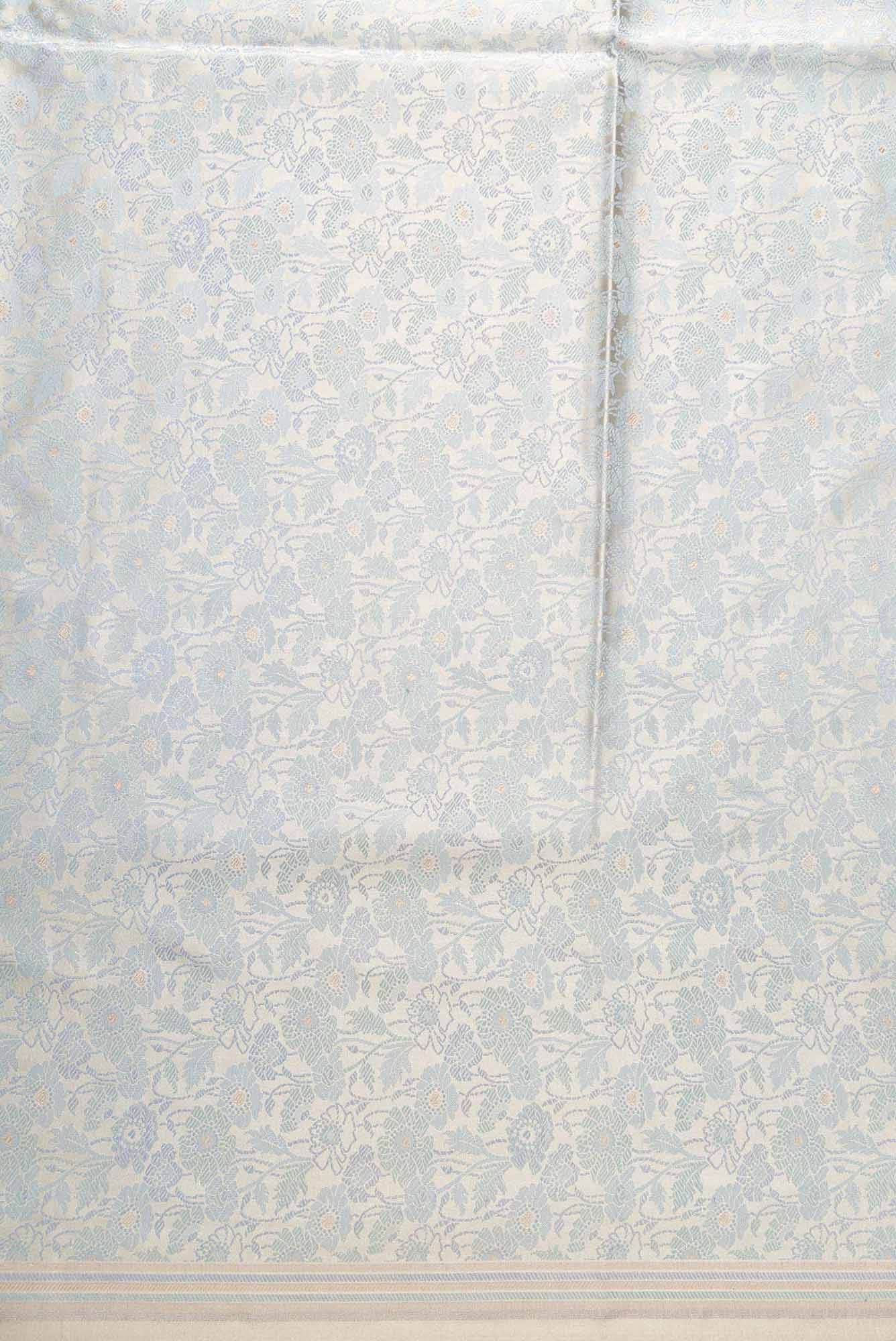 Grey Banarasi Silk Dress Material