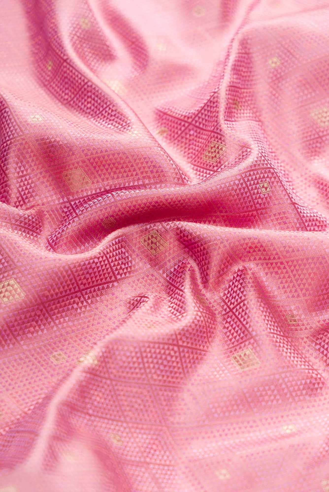 Pink Banarasi Silk Dress Material