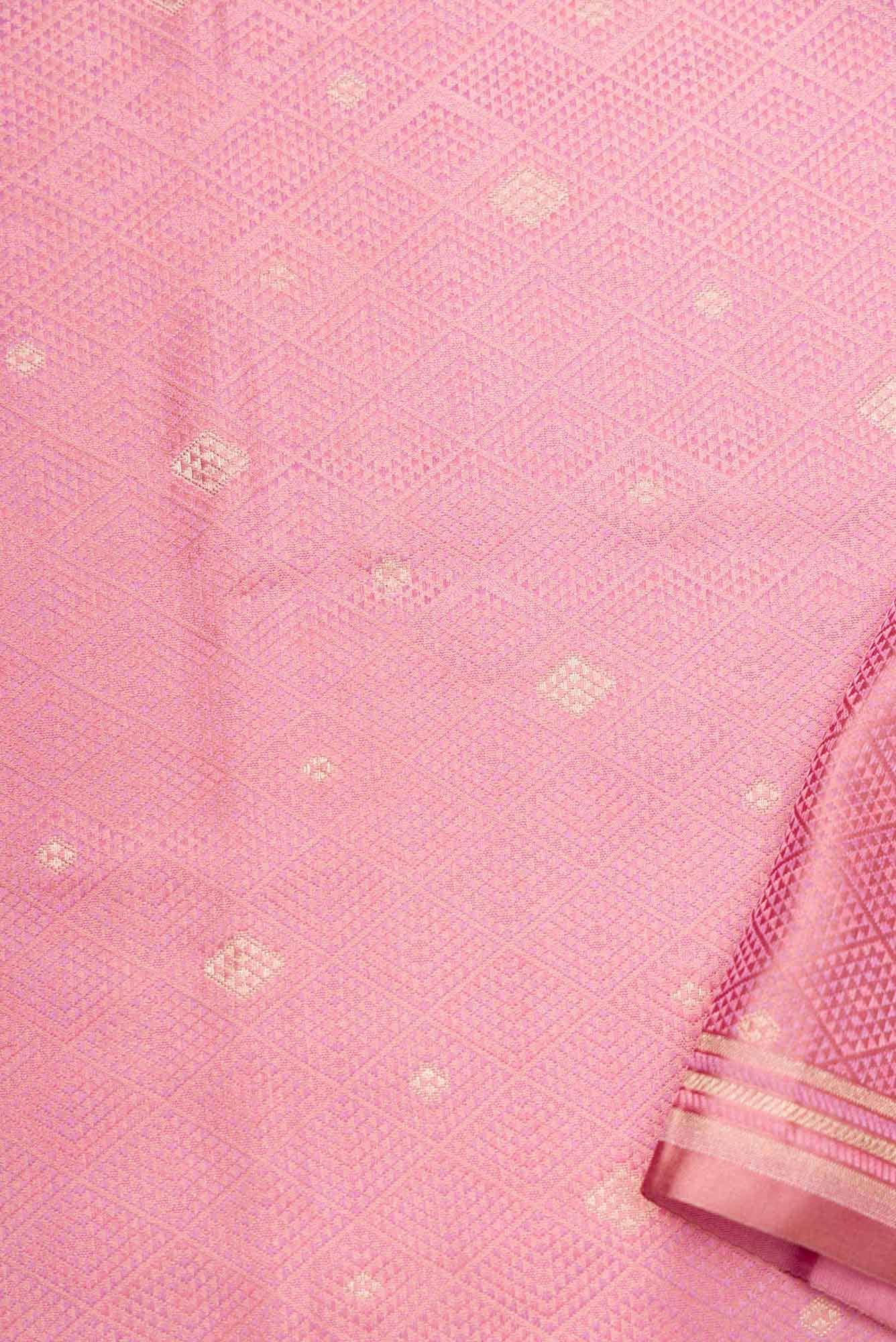 Pink Banarasi Silk Dress Material