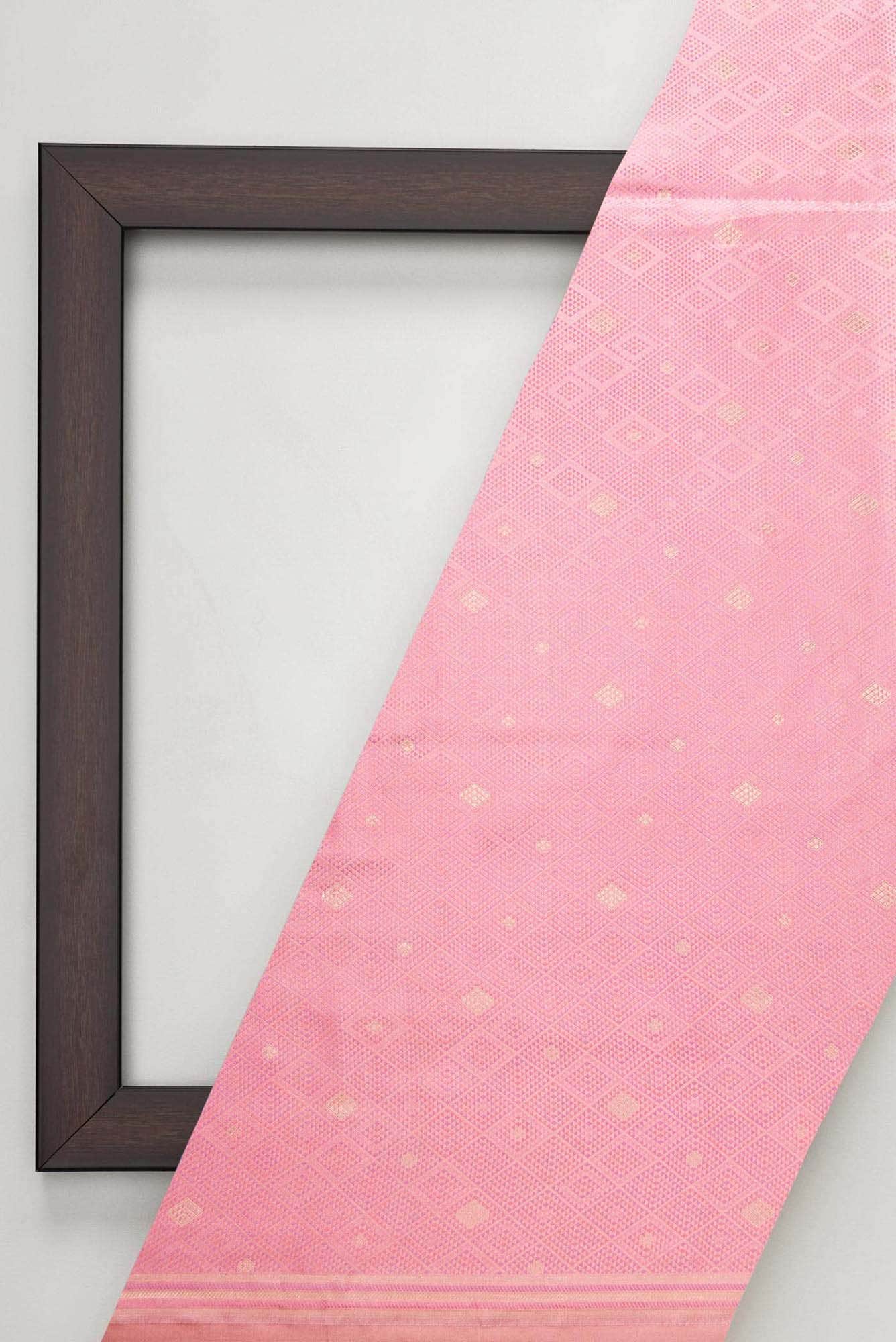 Pink Banarasi Silk Dress Material