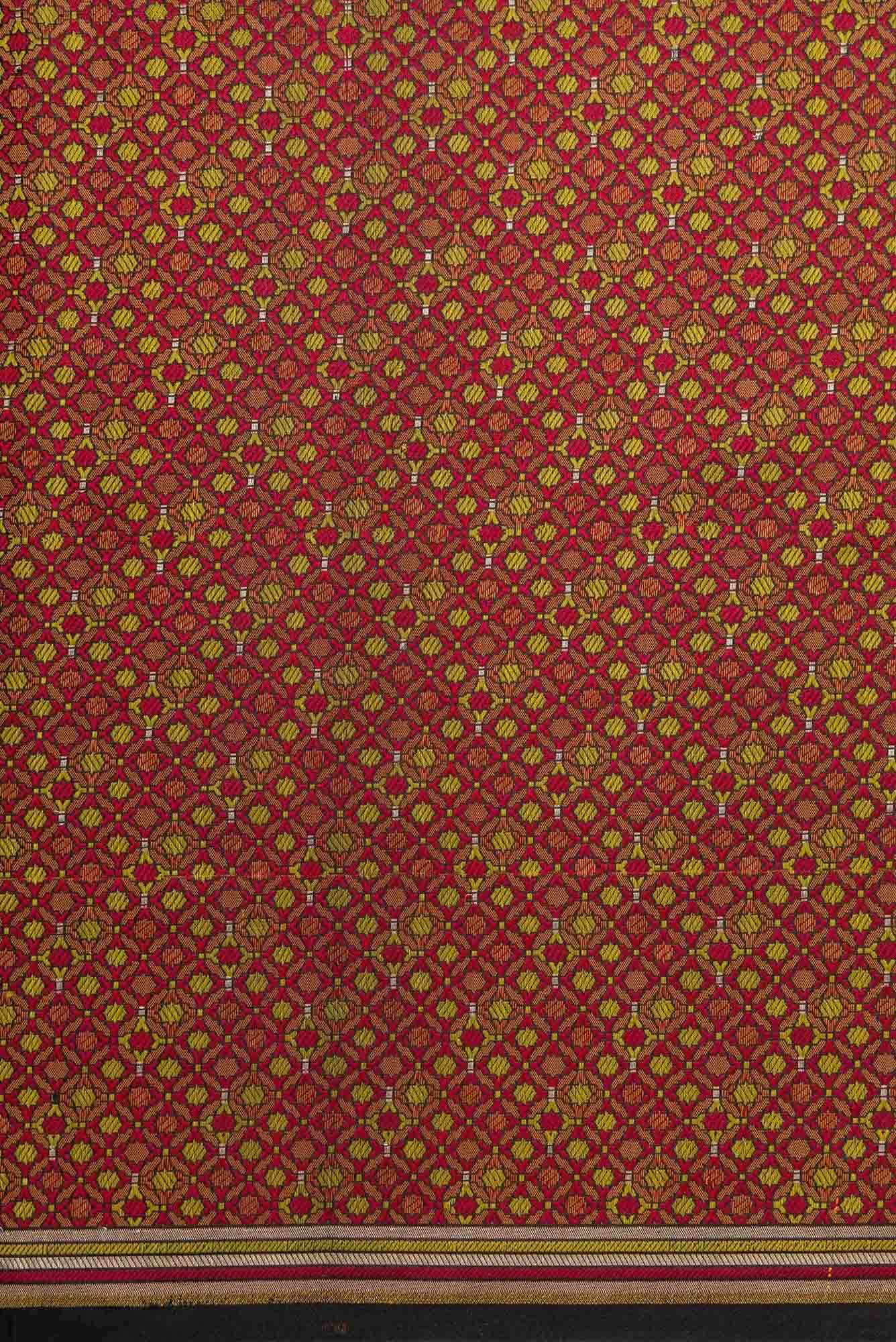 Maroon Banarasi Silk Dress Material