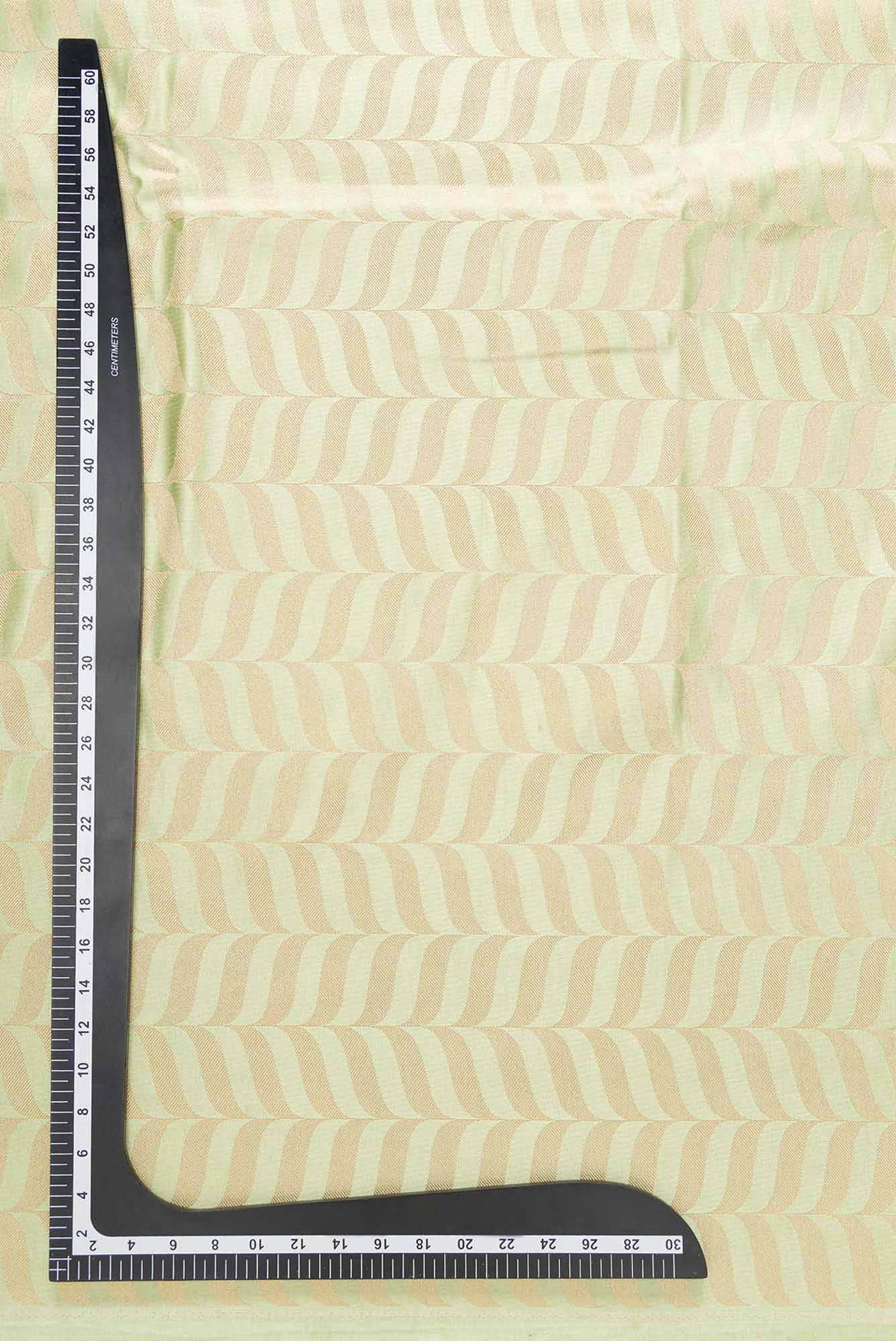 Pista Green Banarasi Silk Dress Material